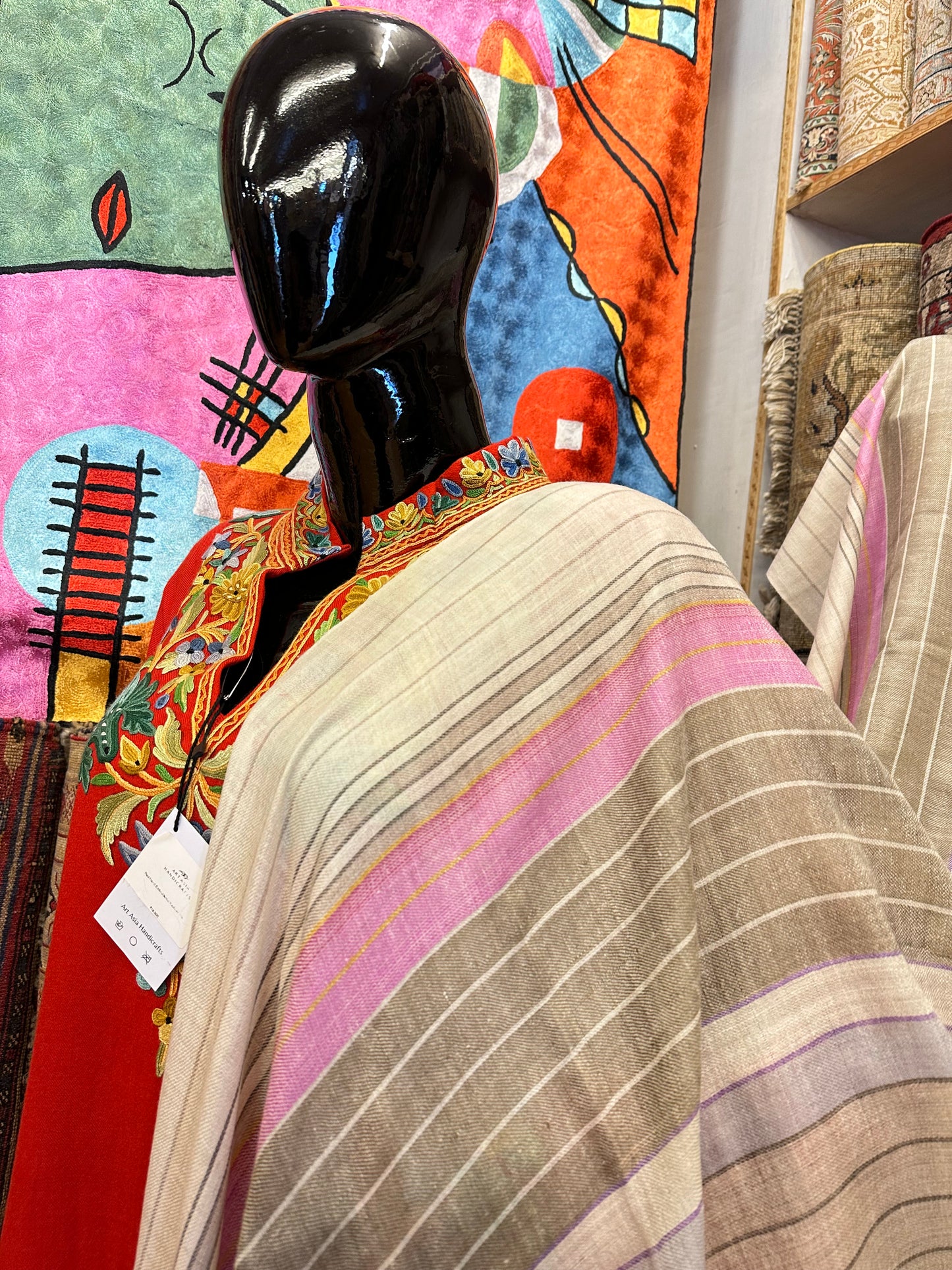 Stripes Pashmina Shawl ArtAsiaHandicrafts