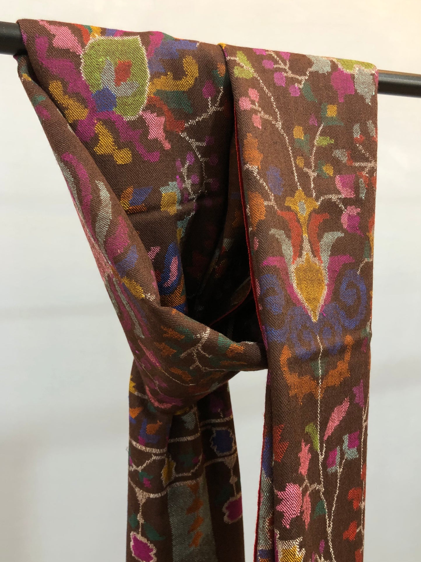 Brown Kani Pashmina Shawl ArtAsiaHandicrafts