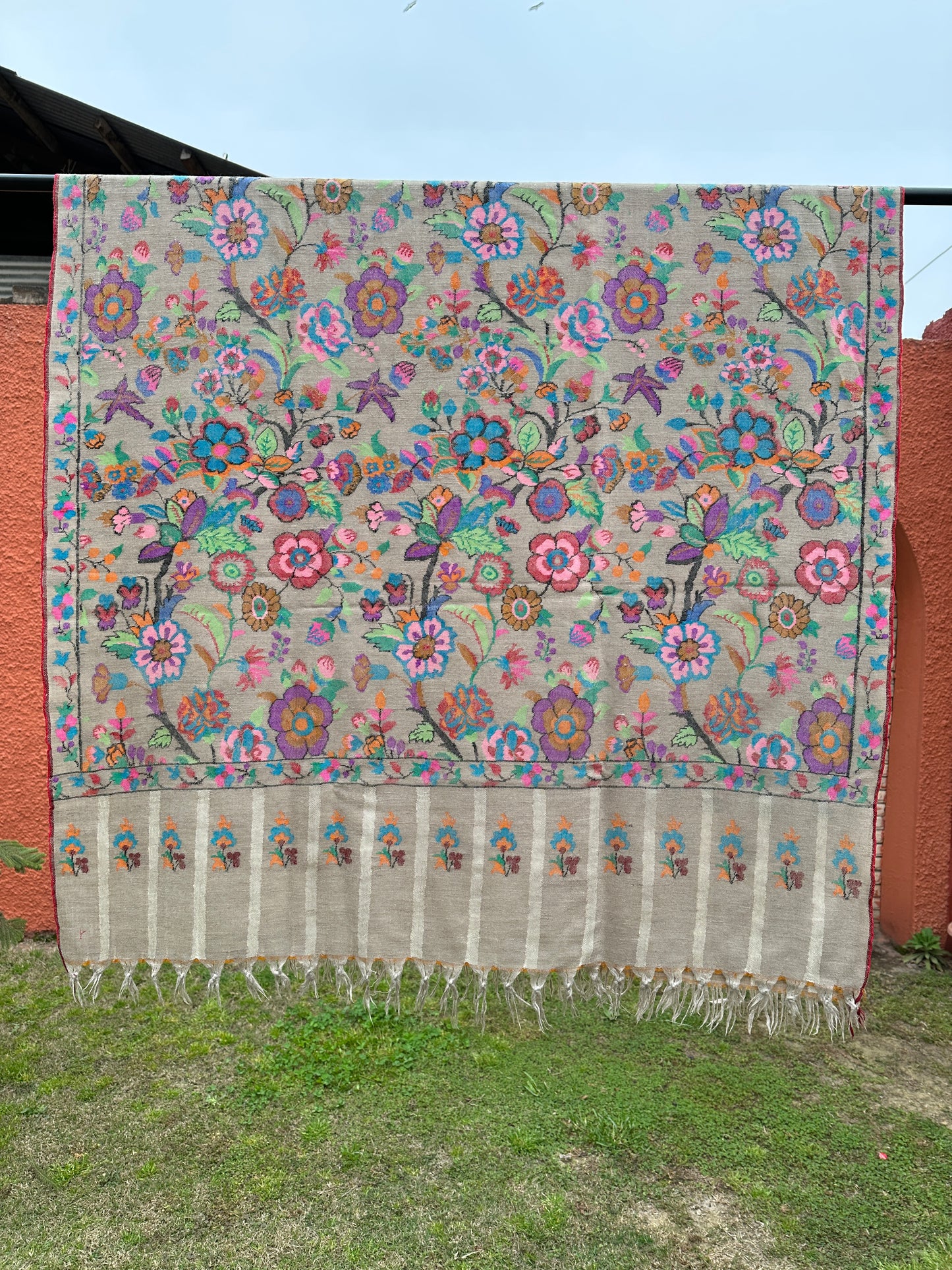 Natural Kani Pashmina Shawl ArtAsiaHandicrafts