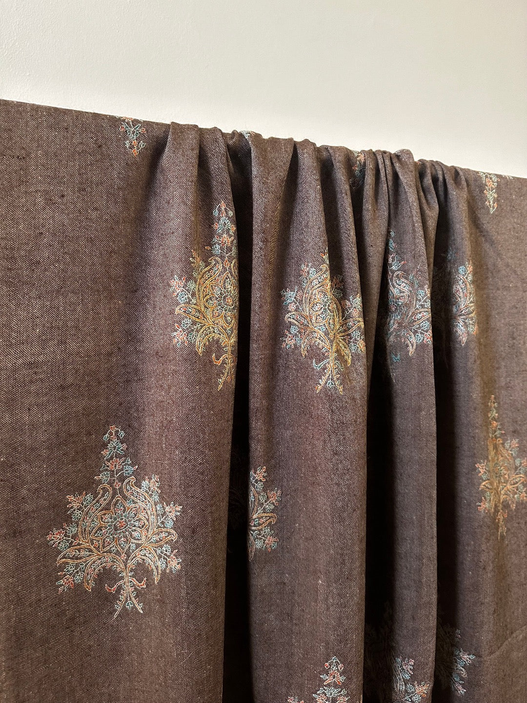 Brown Sozni Pashmina Shawl ArtAsiaHandicrafts