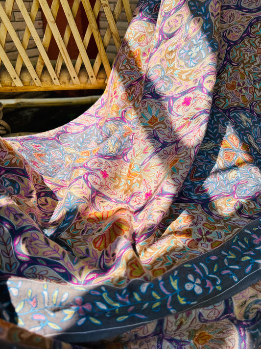 Colourful Kalamkari Pashmina Shawl ArtAsiaHandicrafts