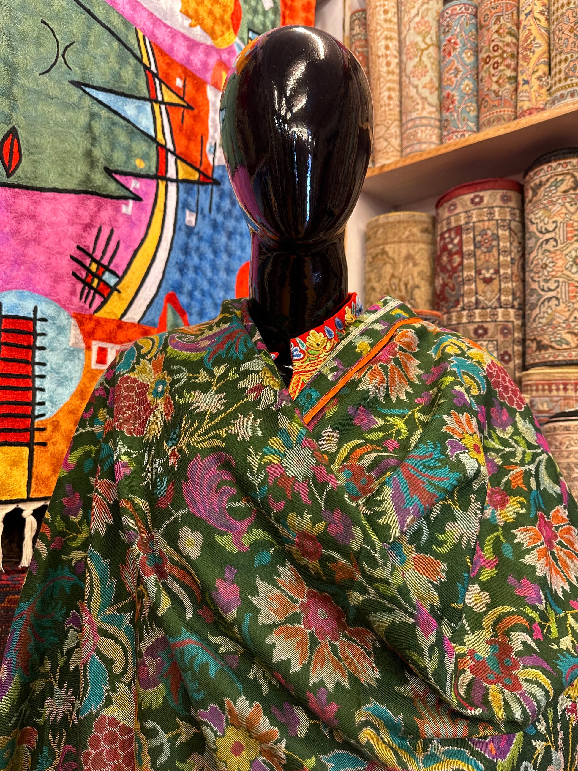 Green Kani Pashmina Shawl ArtAsiaHandicrafts