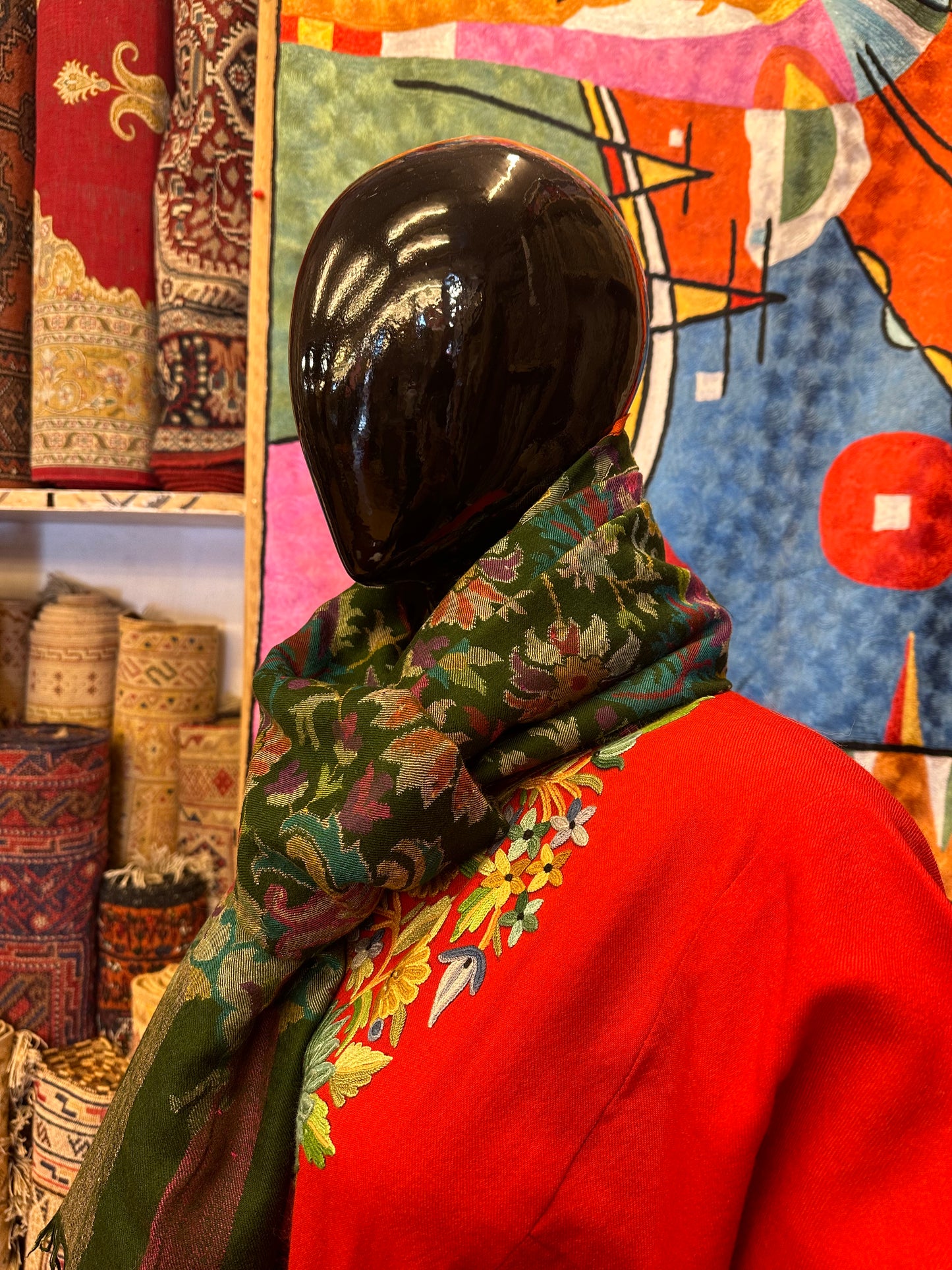 Green Kani Pashmina Shawl ArtAsiaHandicrafts