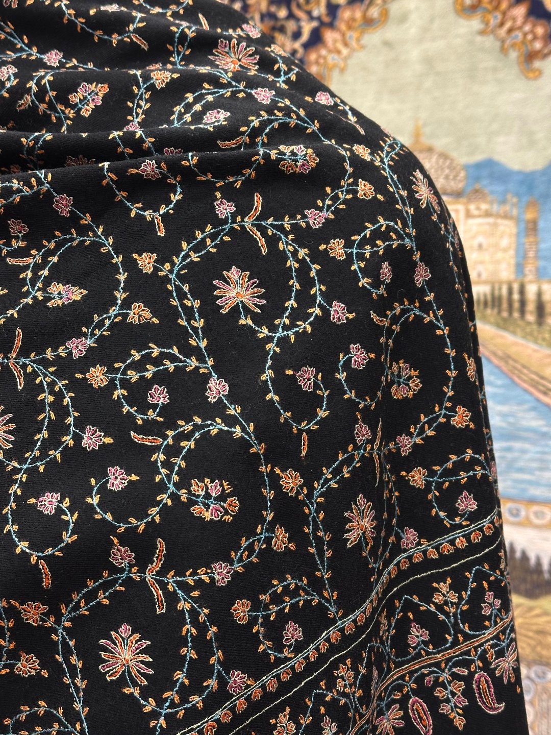 Black Jaal Pashmina Shawl