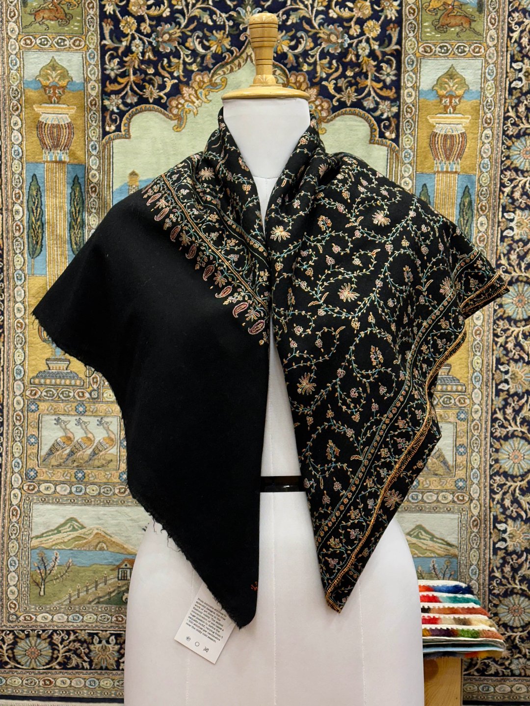 Black Jaal Pashmina Shawl