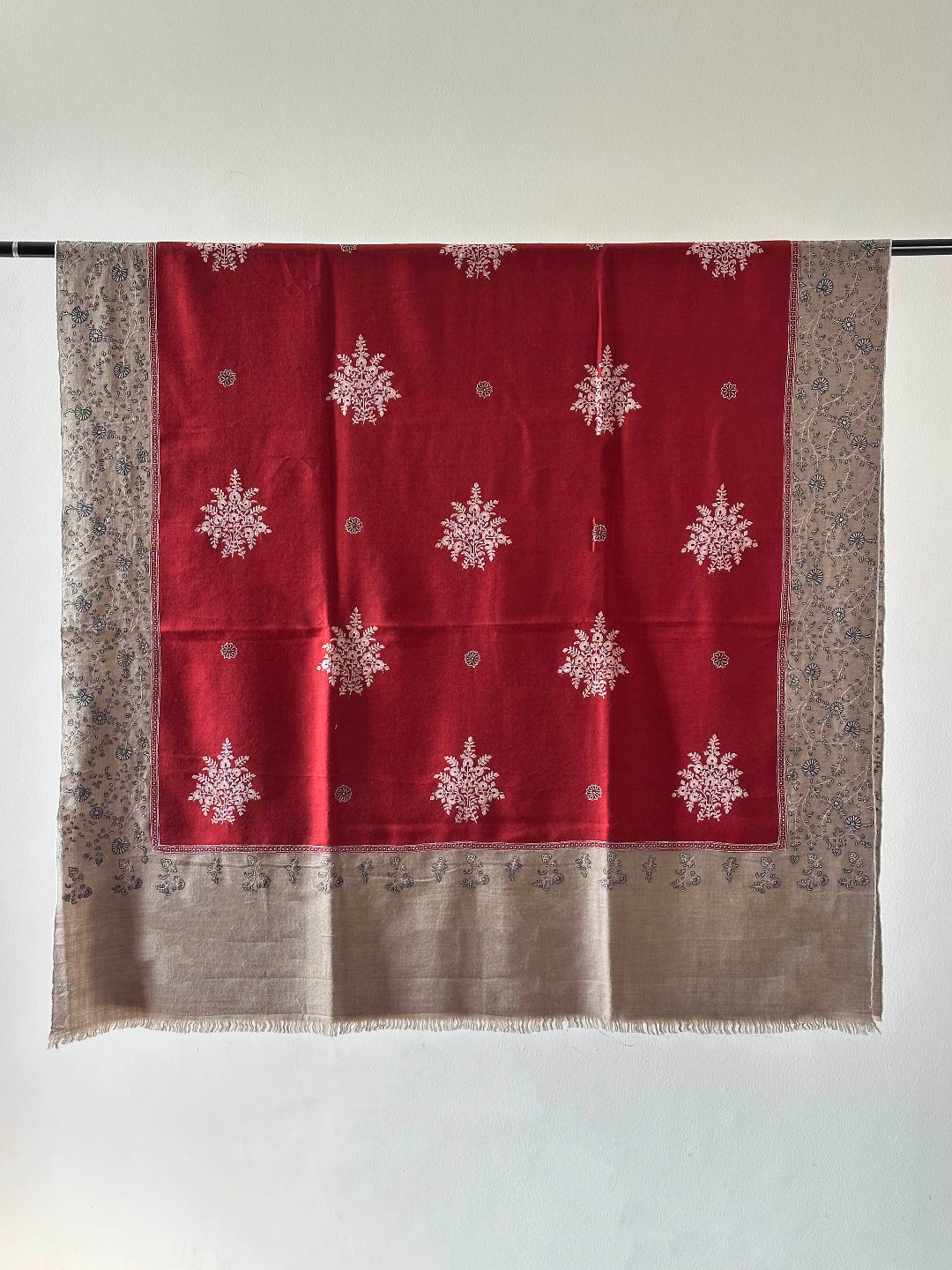 INDIAN COUTURE WEAR DOUBLE DYED PASHMINA SHAWL