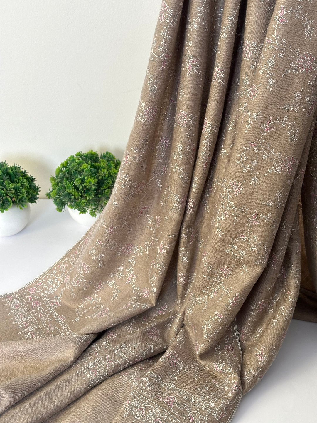 Natural Silken Pashmina Shawl