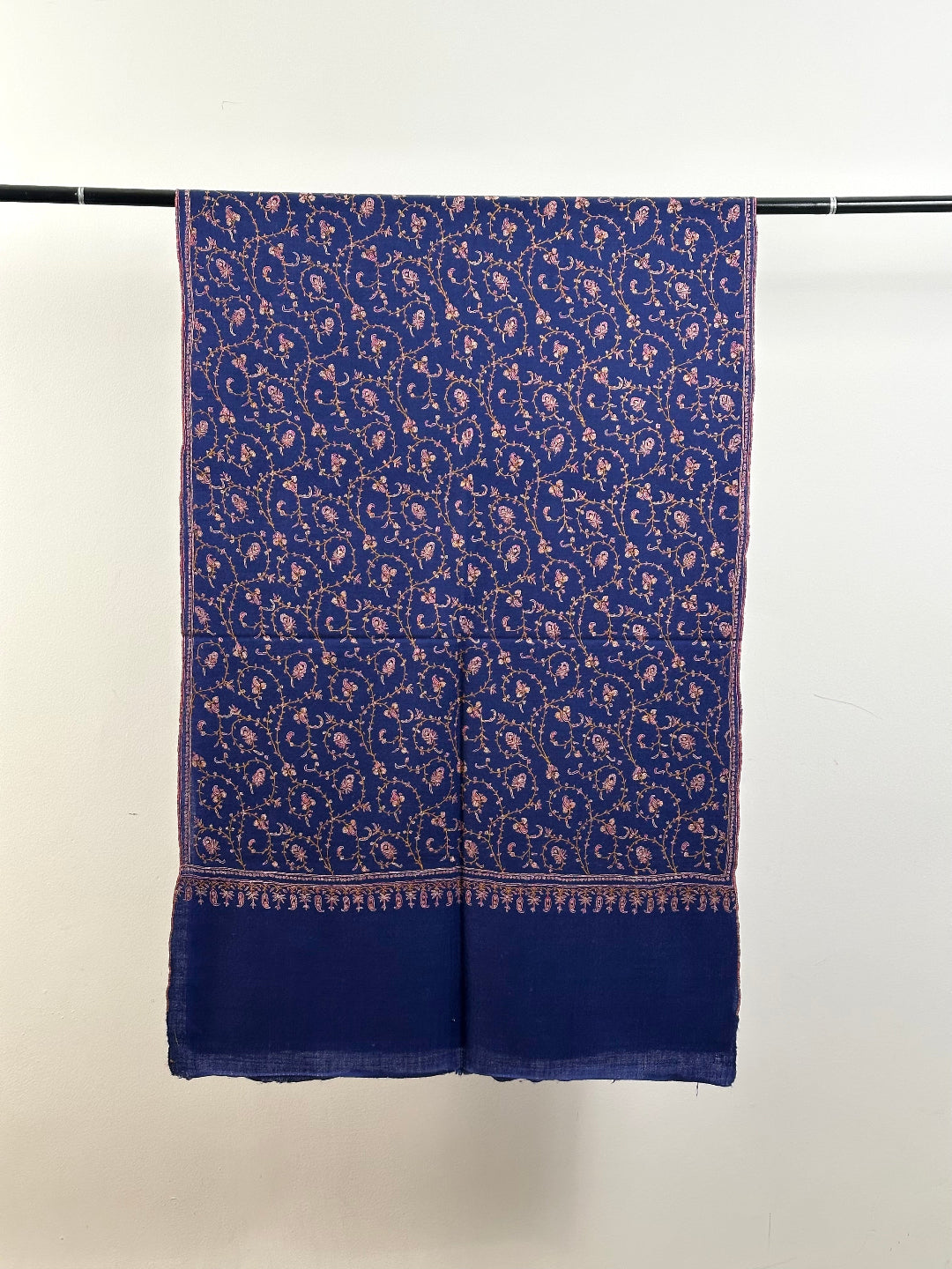 Irani Blue Sozni Pashmina Scarf