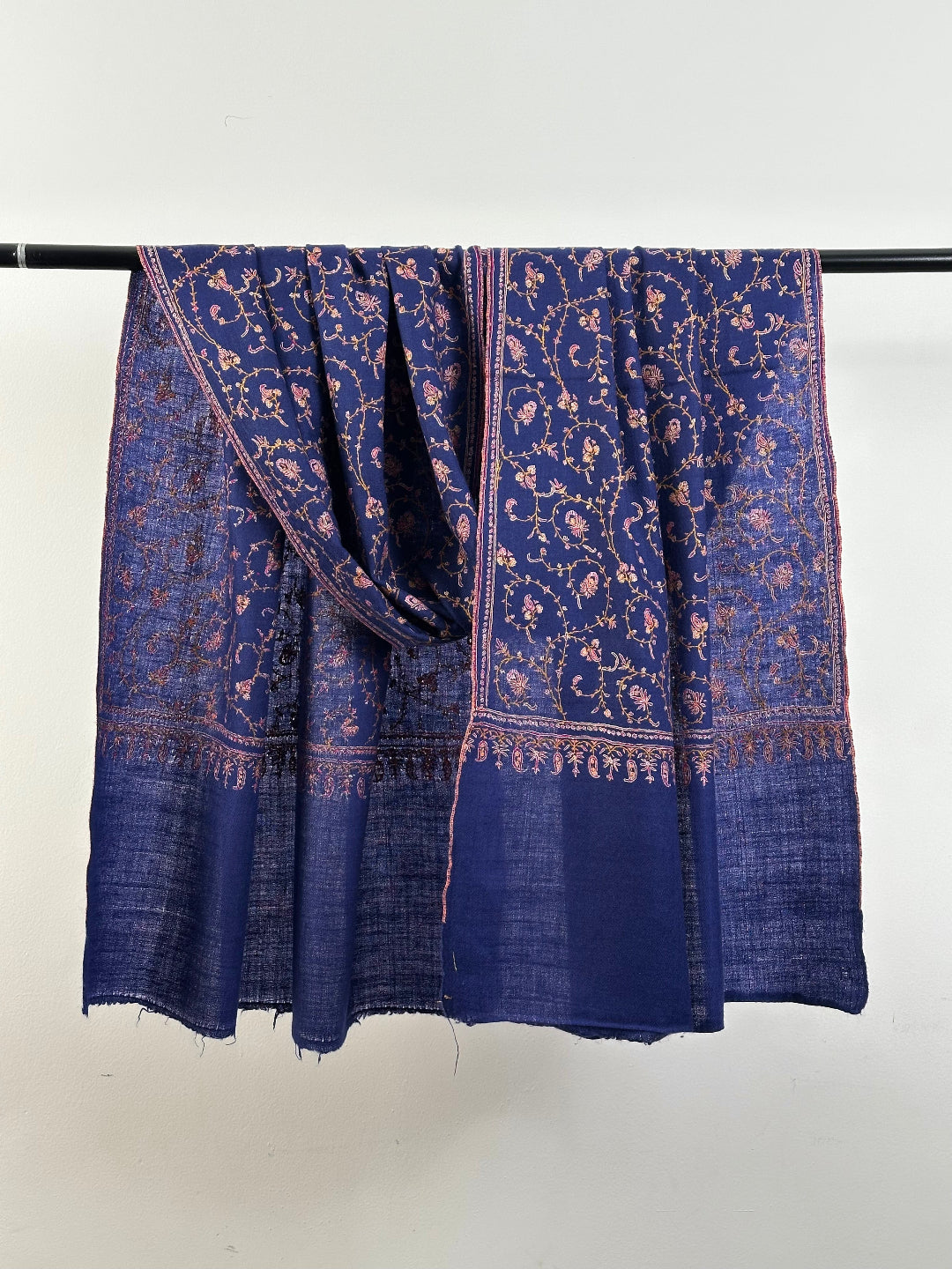Irani Blue Sozni Pashmina Scarf