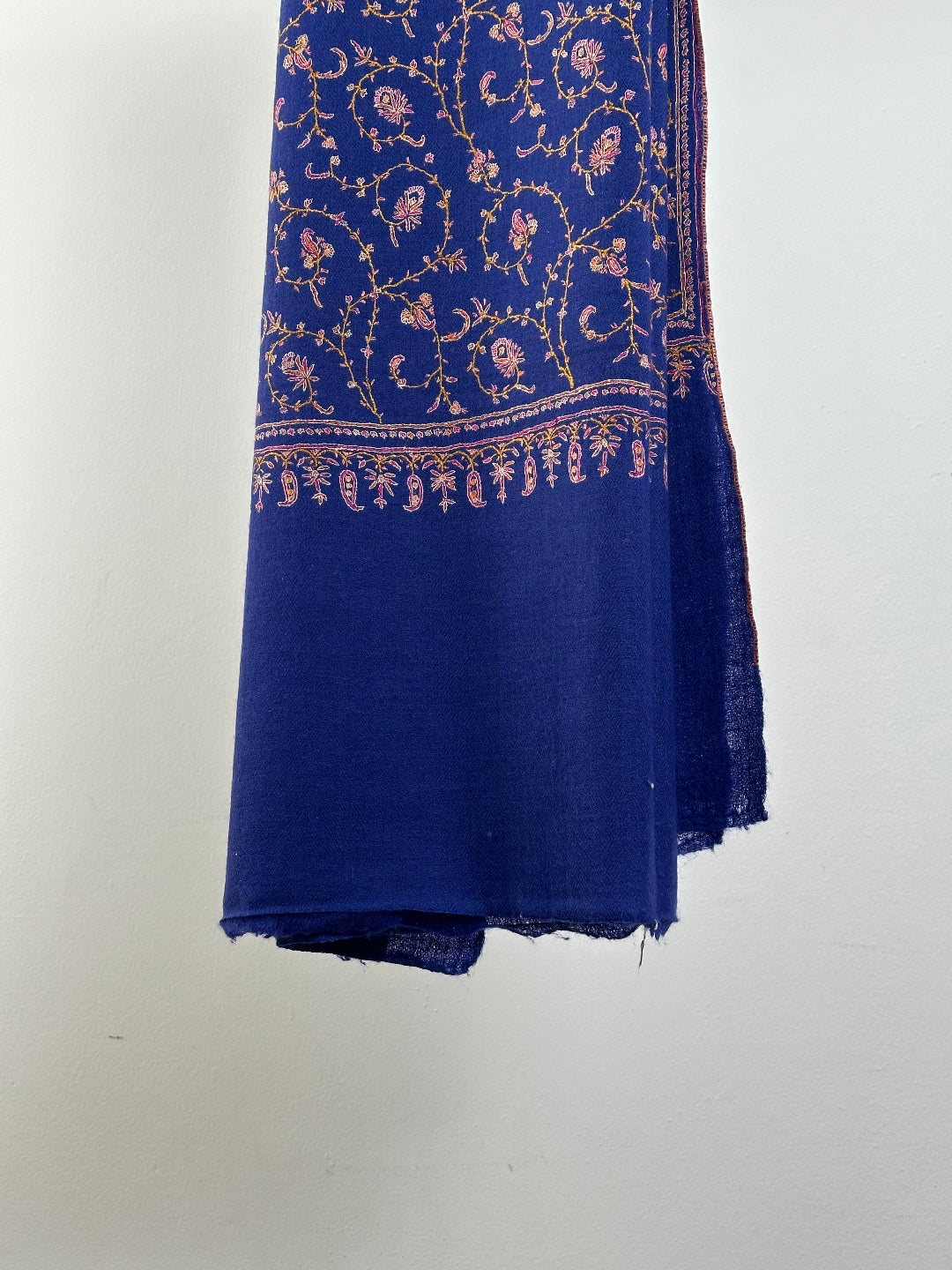 Irani Blue Sozni Pashmina Scarf
