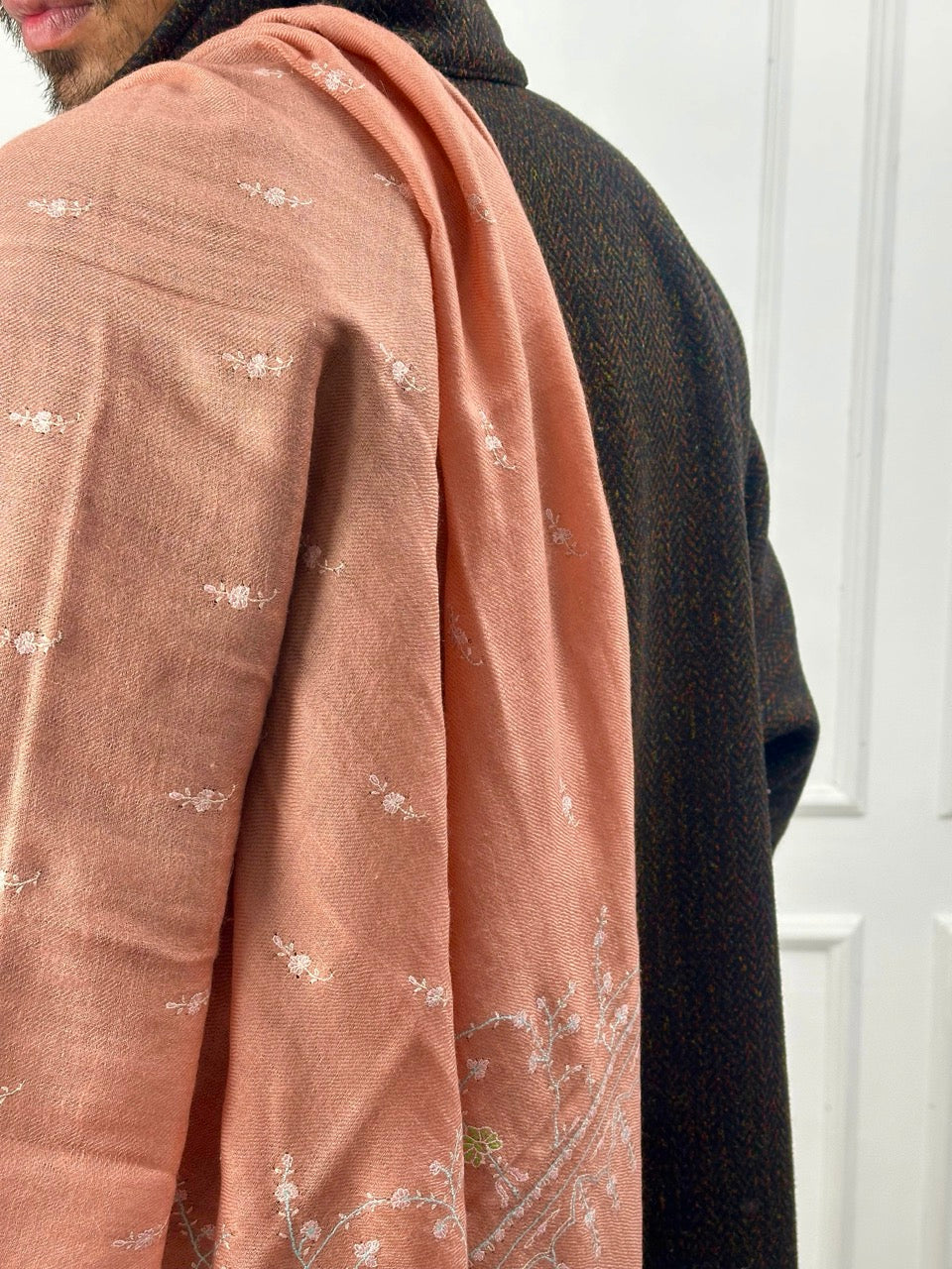 HANDMADE PINK SCARF STYLE PURE PASHMINA