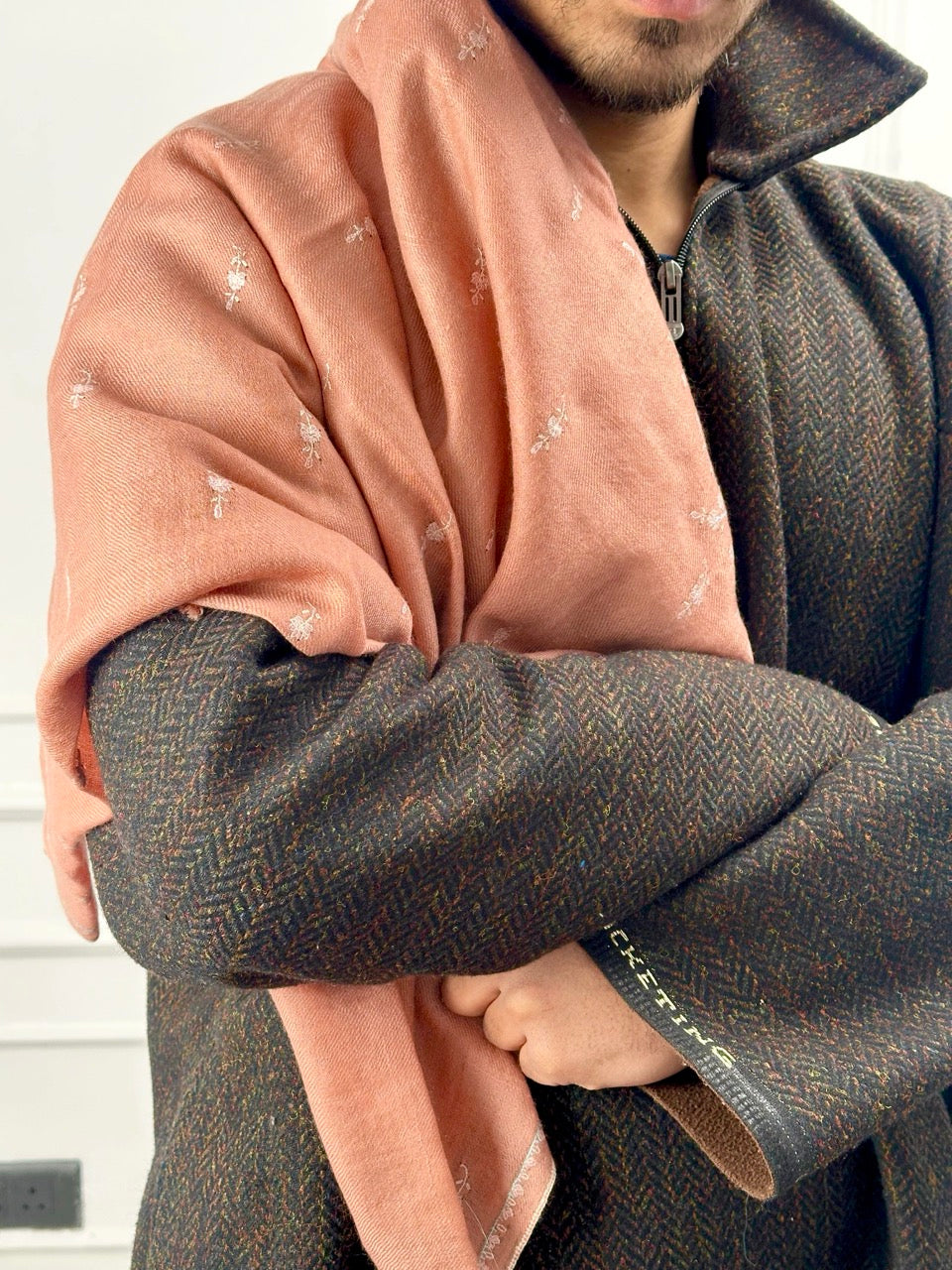 HANDMADE PINK SCARF STYLE PURE PASHMINA