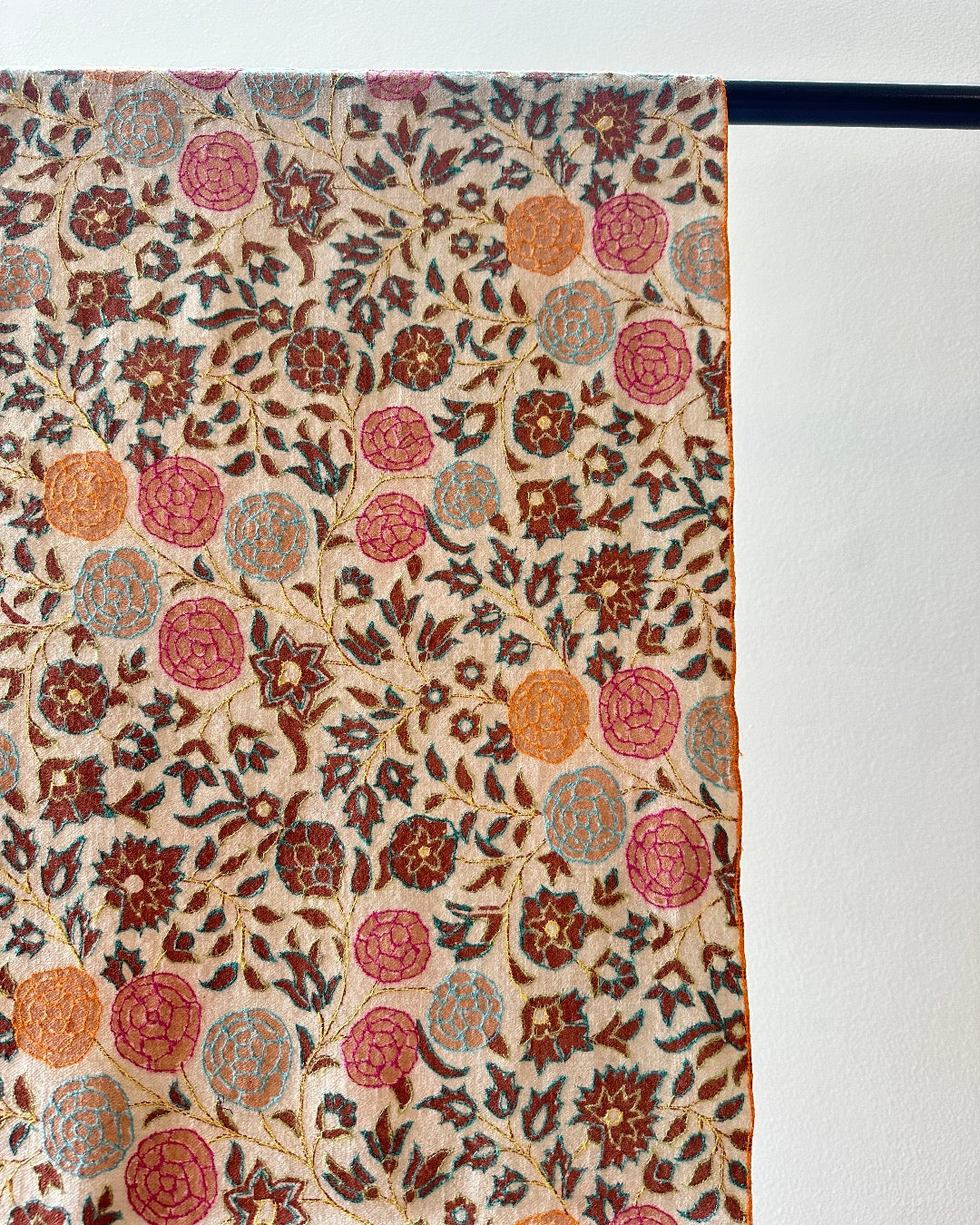 Light Brown Sozni Pashmina Shawl ArtAsiaHandicrafts