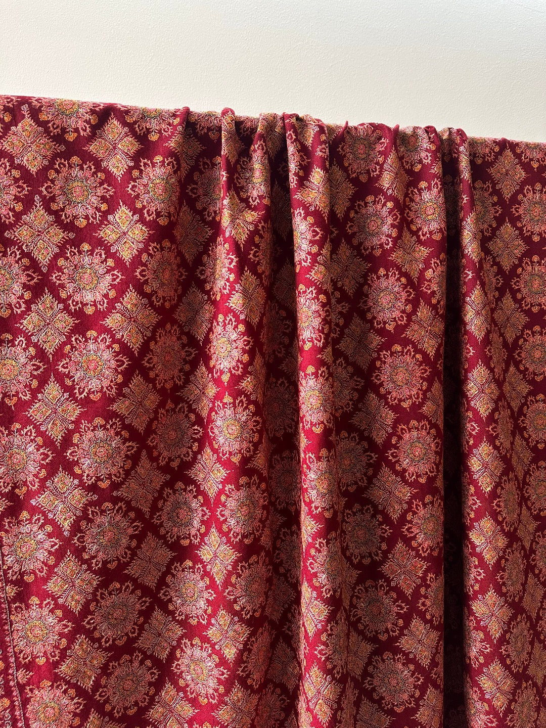 Maroon Sozni Pashmina Shawl ArtAsiaHandicrafts