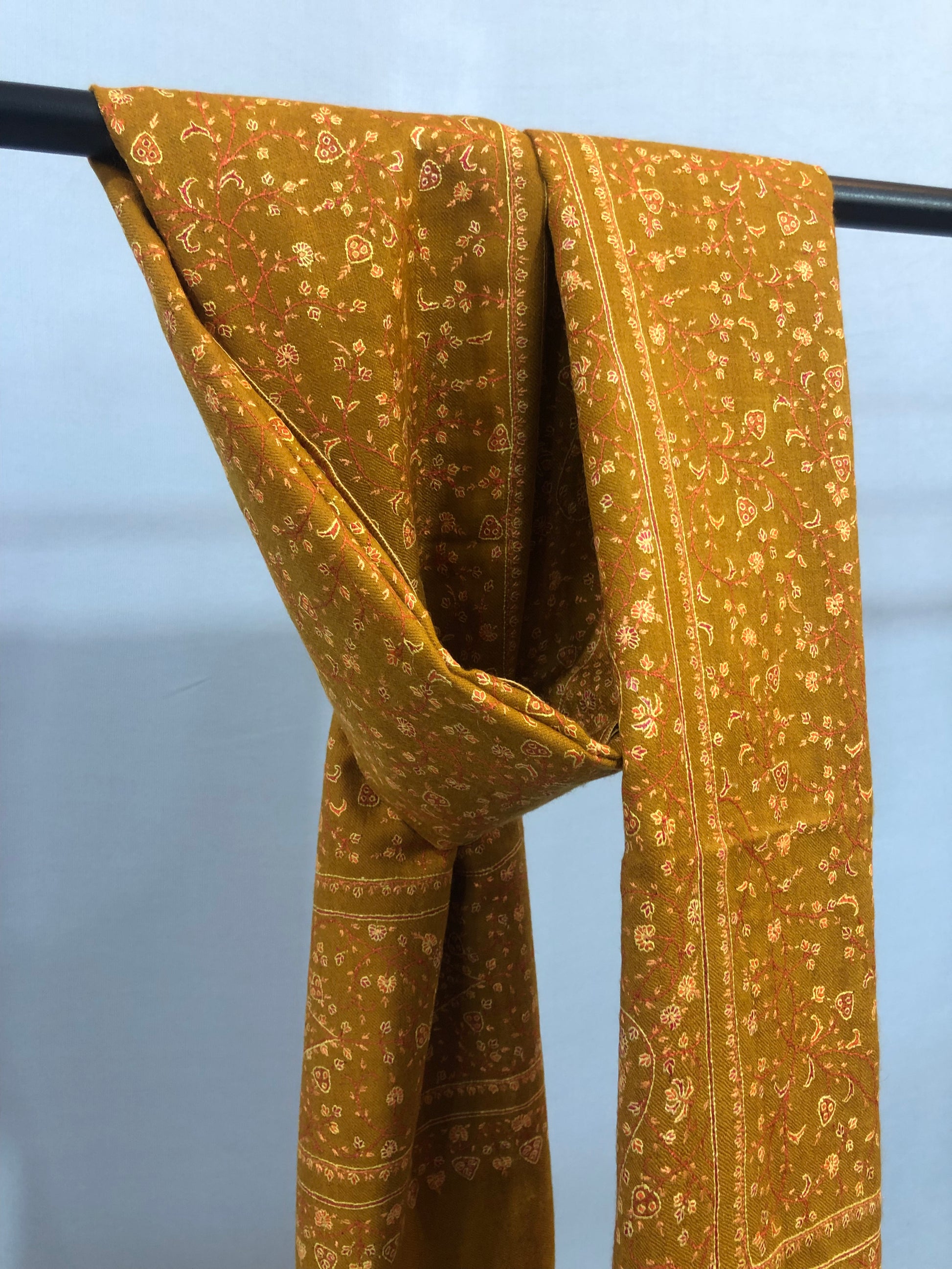Mustard Jaal Pashmina Shawl ArtAsiaHandicrafts