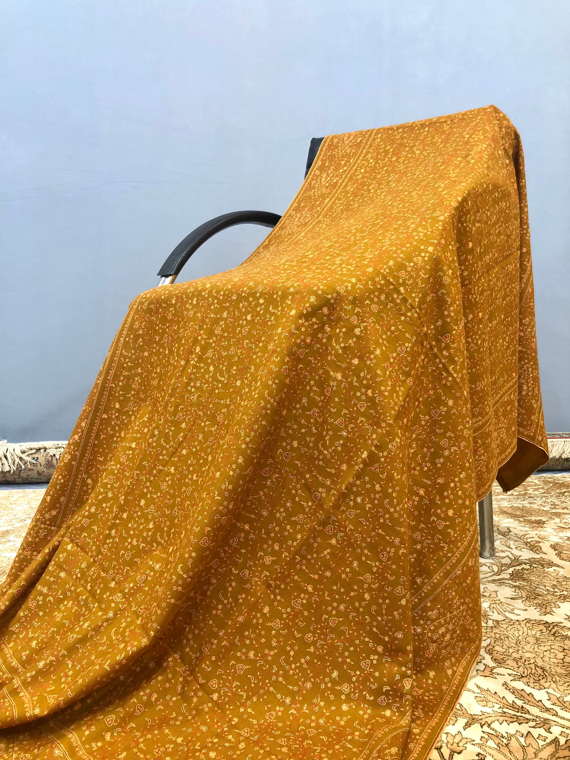 Mustard Jaal Pashmina Shawl ArtAsiaHandicrafts