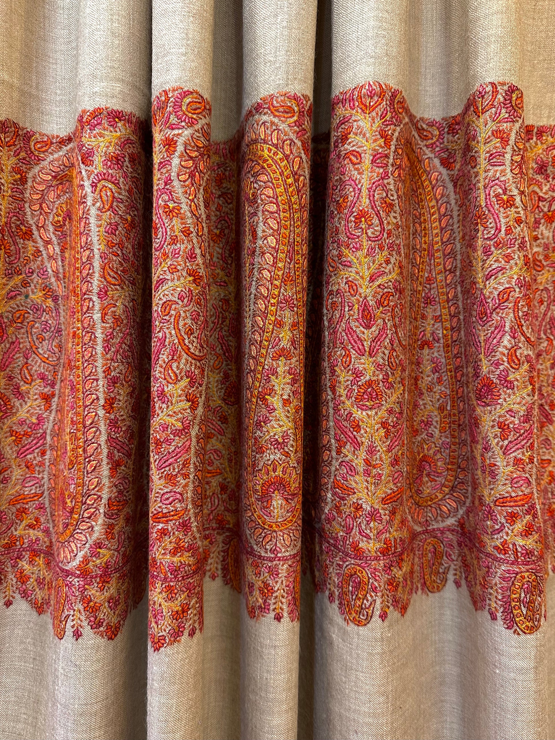 Natural Sozni Palla Pashmina Shawl ArtAsiaHandicrafts