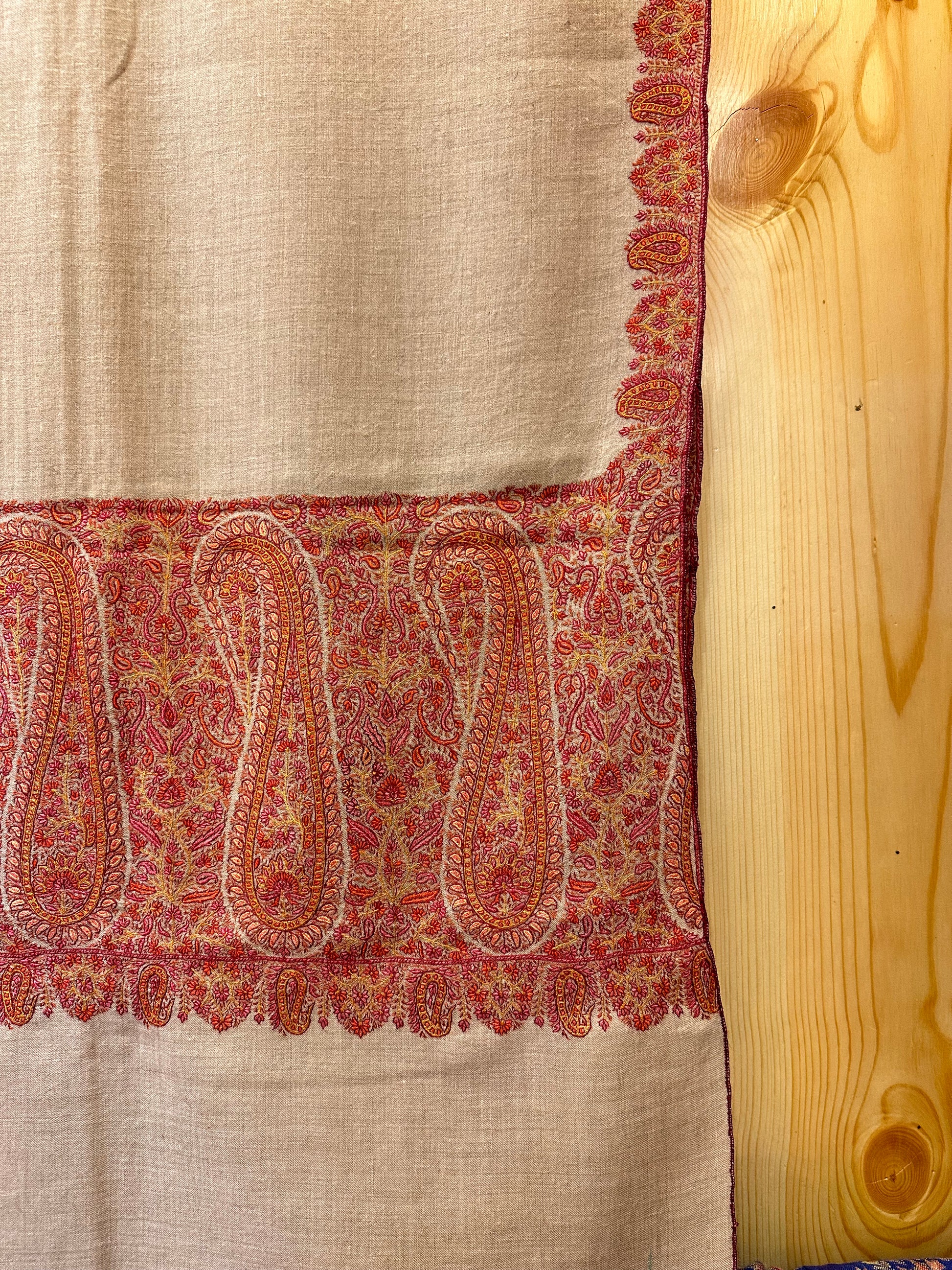 Natural Sozni Palla Pashmina Shawl ArtAsiaHandicrafts