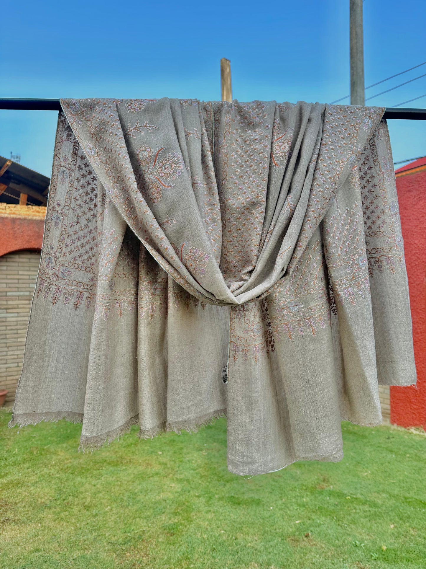 Natural Sozni Pashmina Shawl ArtAsiaHandicrafts