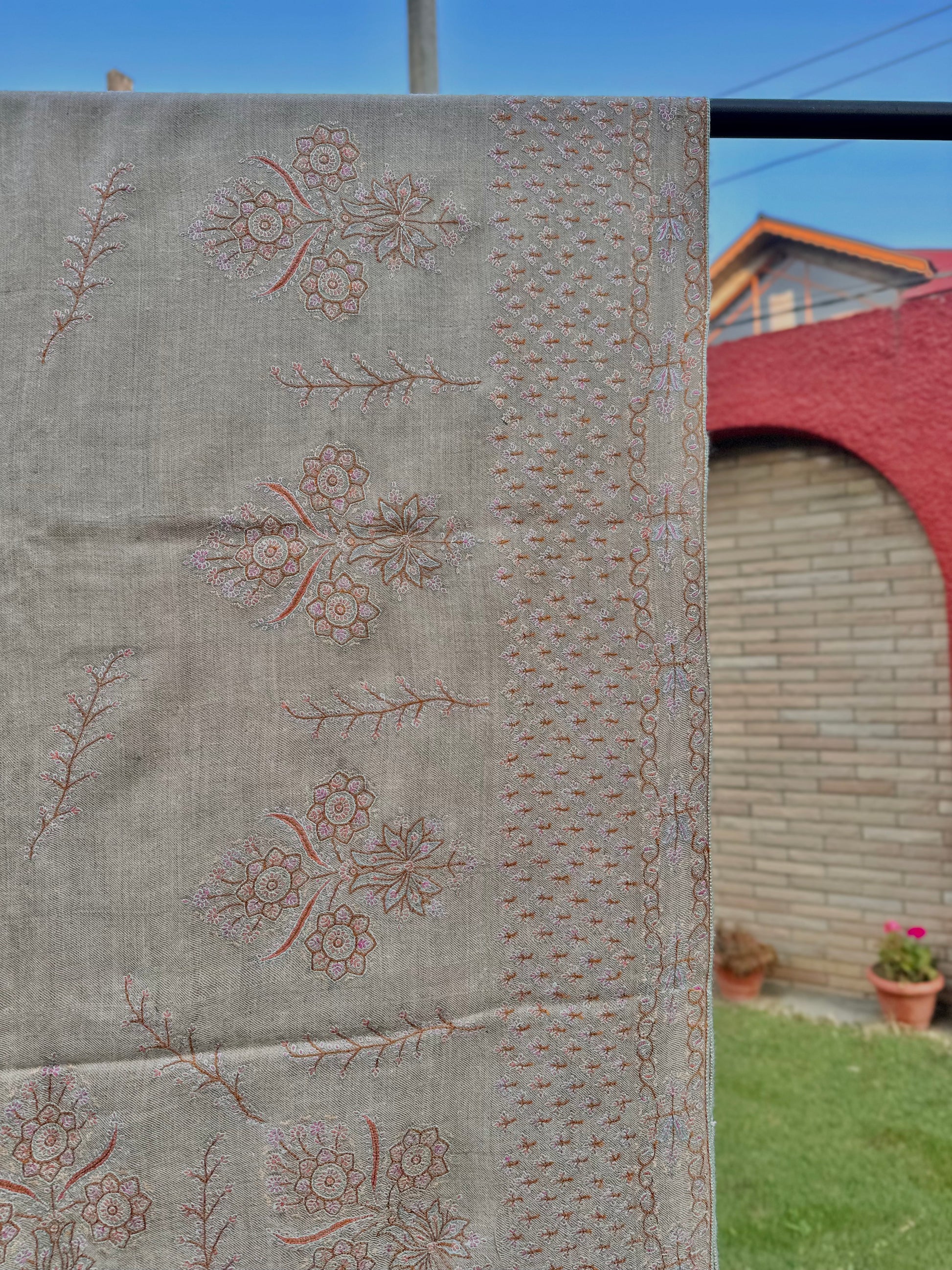 Natural Sozni Pashmina Shawl ArtAsiaHandicrafts
