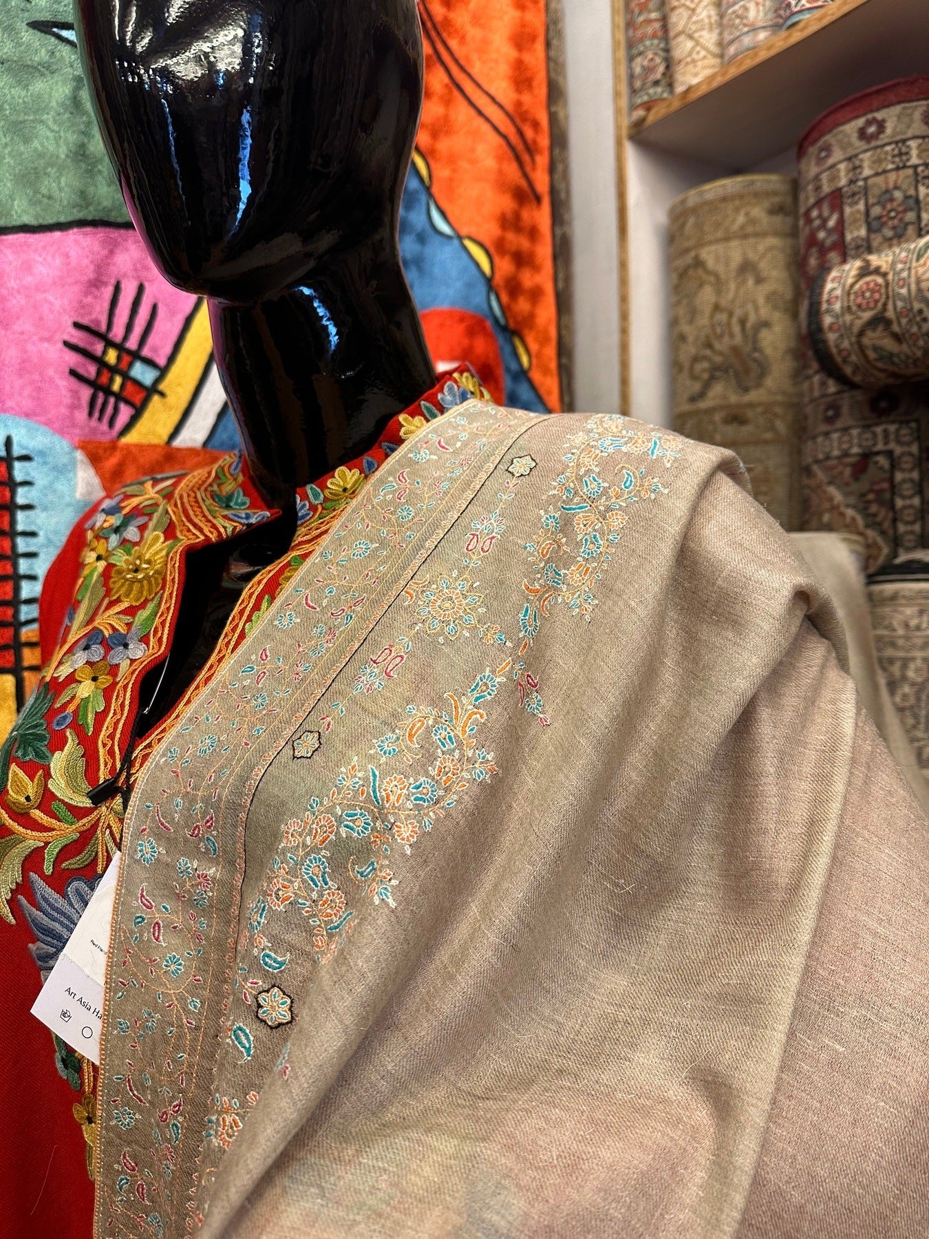 Natural Sozni Pashmina Shawl ArtAsiaHandicrafts