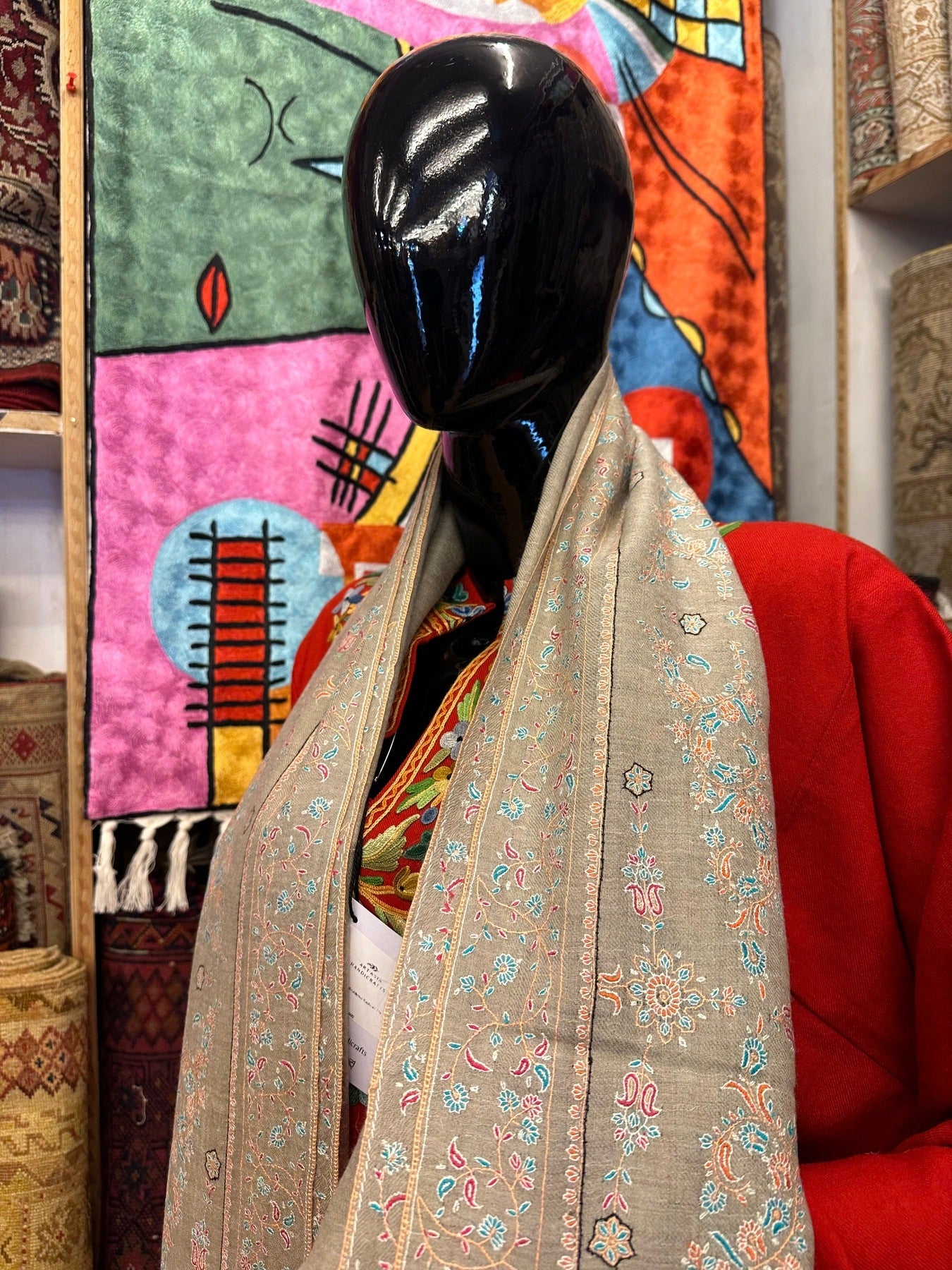 Natural Sozni Pashmina Shawl ArtAsiaHandicrafts