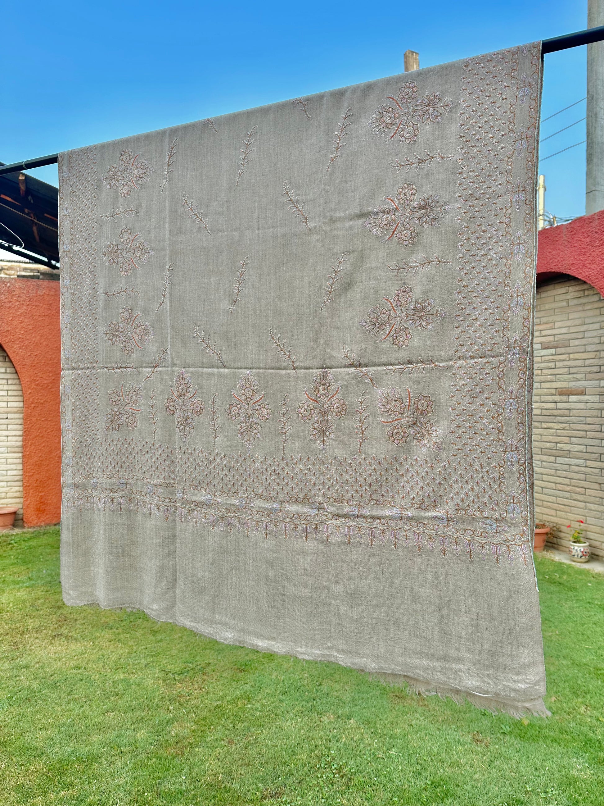 Natural Sozni Pashmina Shawl ArtAsiaHandicrafts