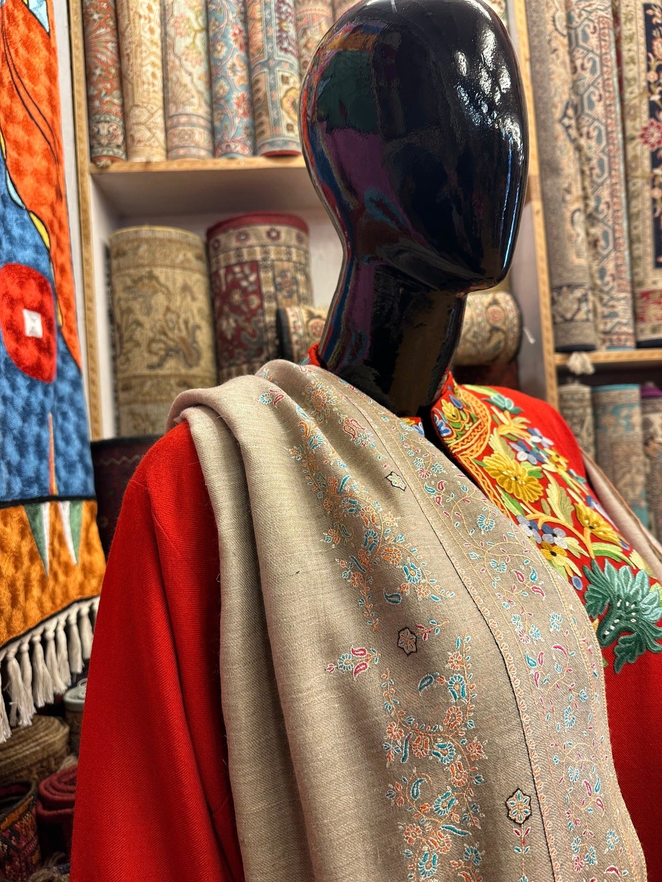 Natural Sozni Pashmina Shawl ArtAsiaHandicrafts