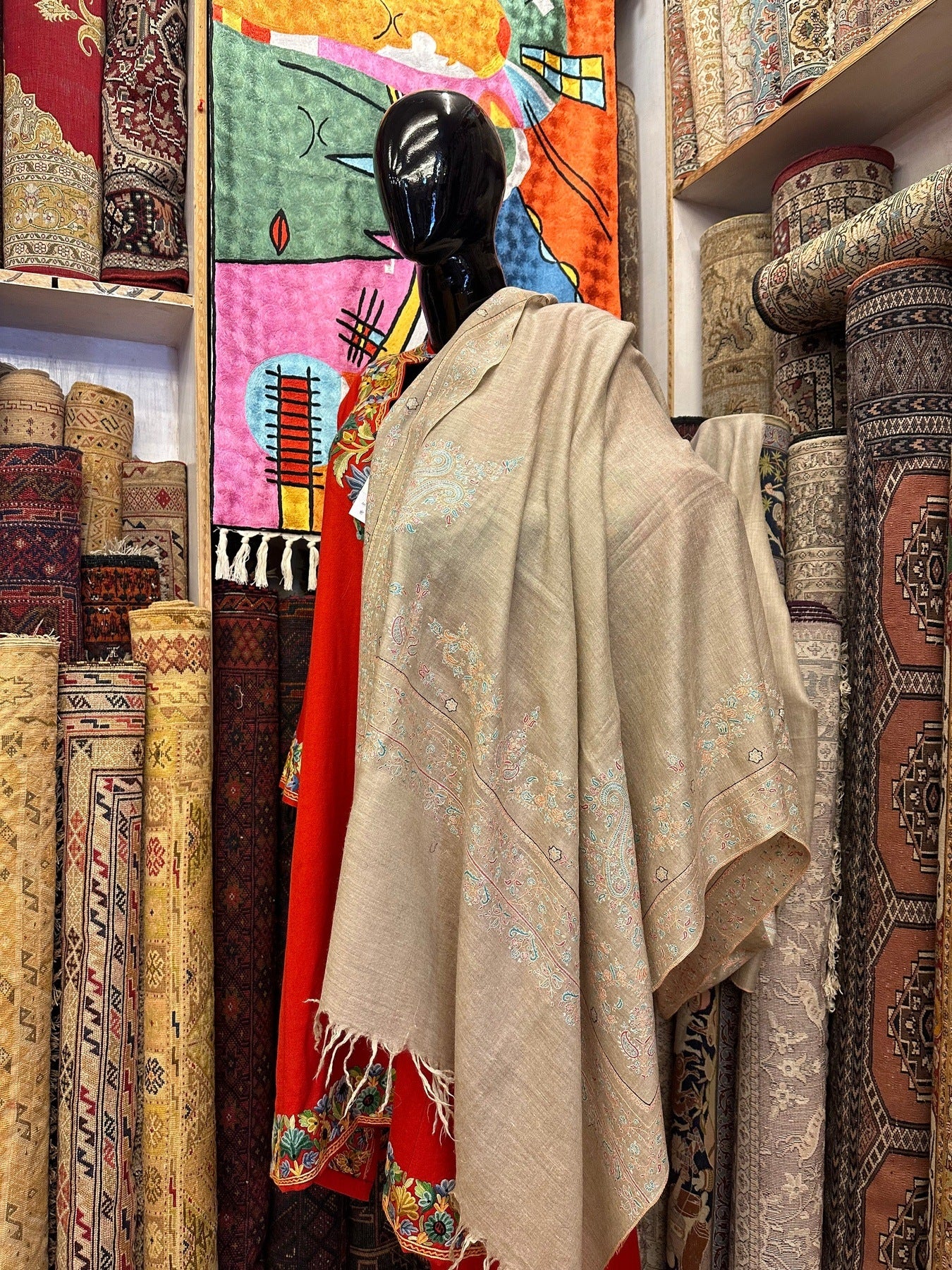 Natural Sozni Pashmina Shawl ArtAsiaHandicrafts