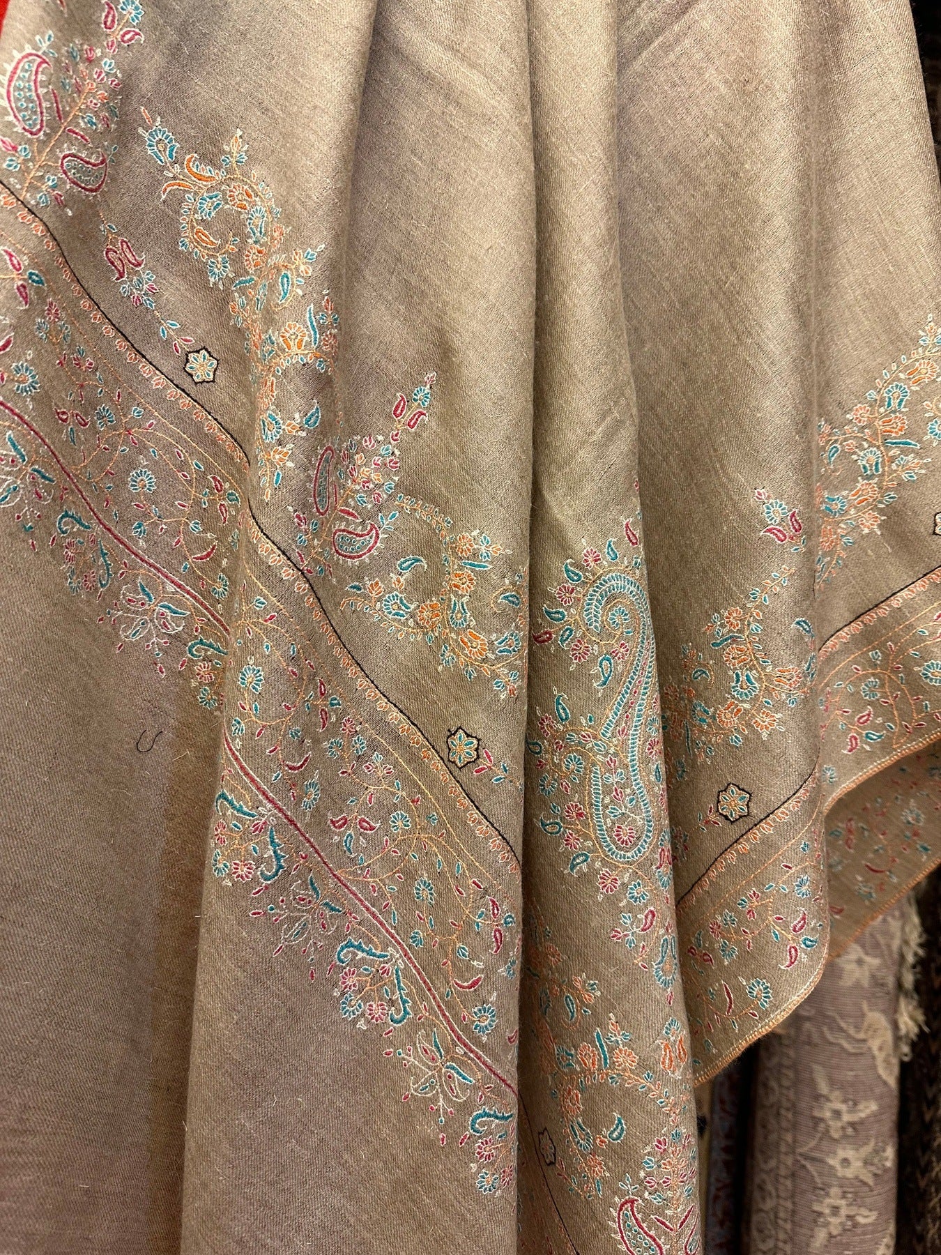 Natural Sozni Pashmina Shawl ArtAsiaHandicrafts