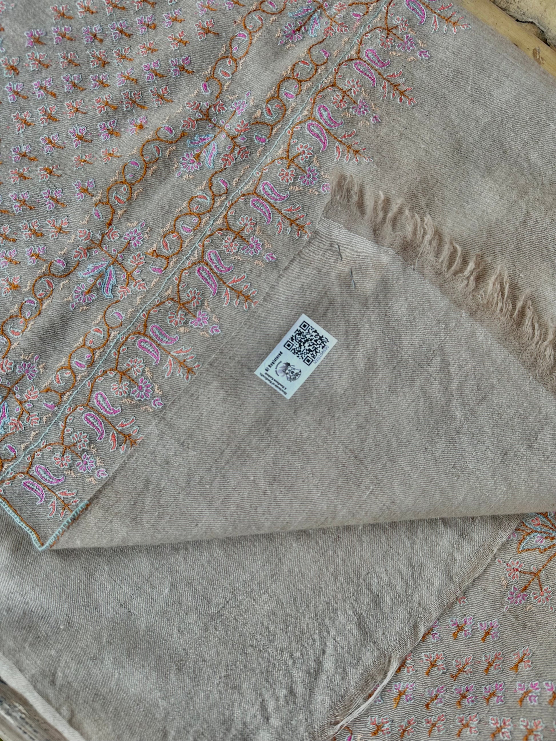 Natural Sozni Pashmina Shawl ArtAsiaHandicrafts