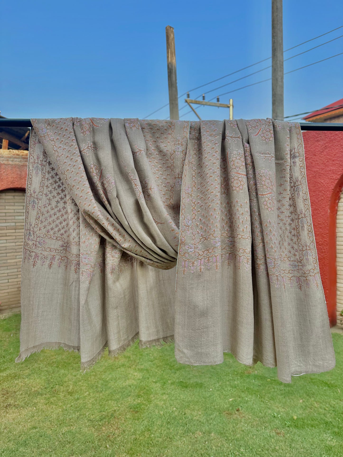 Natural Sozni Pashmina Shawl ArtAsiaHandicrafts