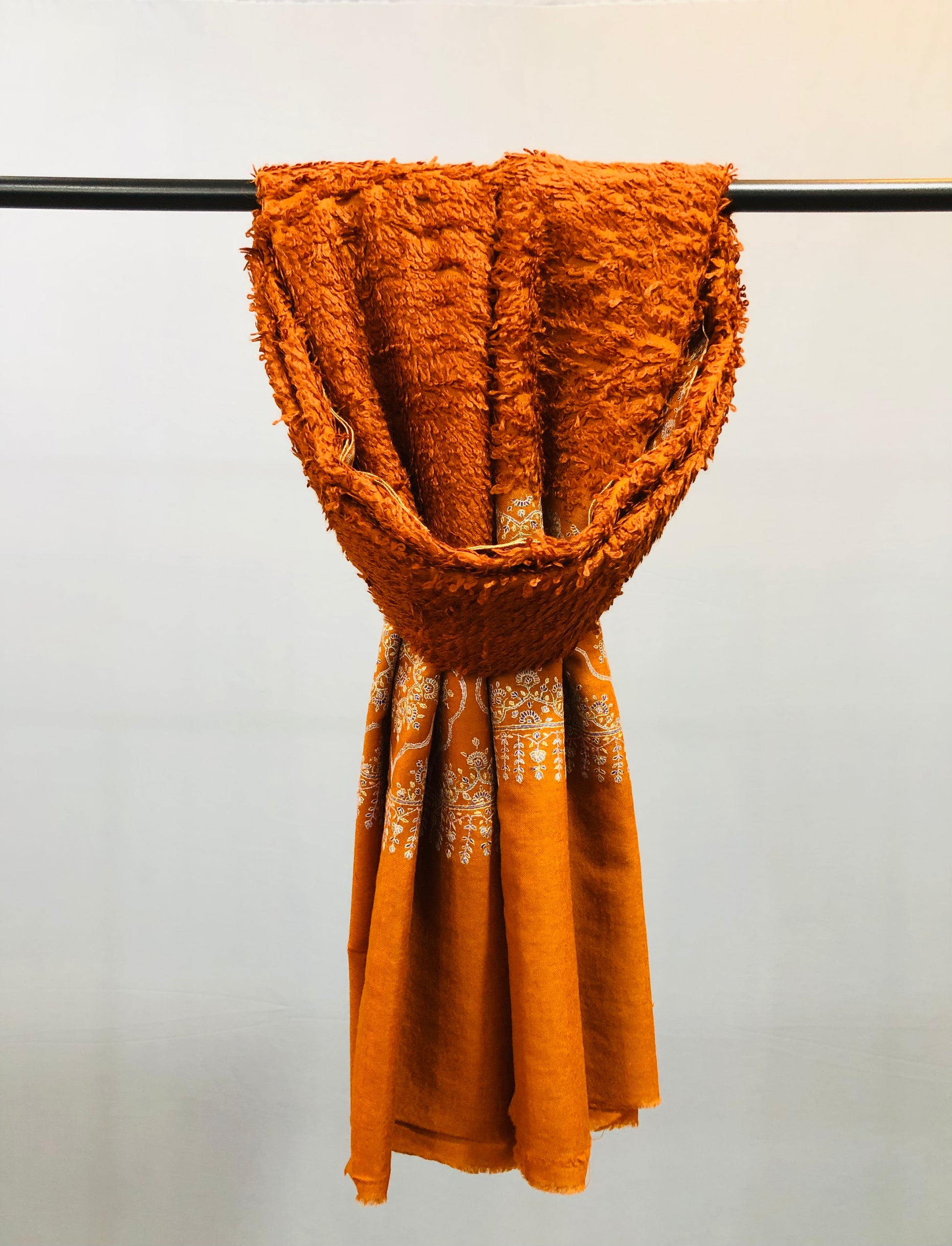 Orange Sozni Pashmina Towel ArtAsiaHandicrafts