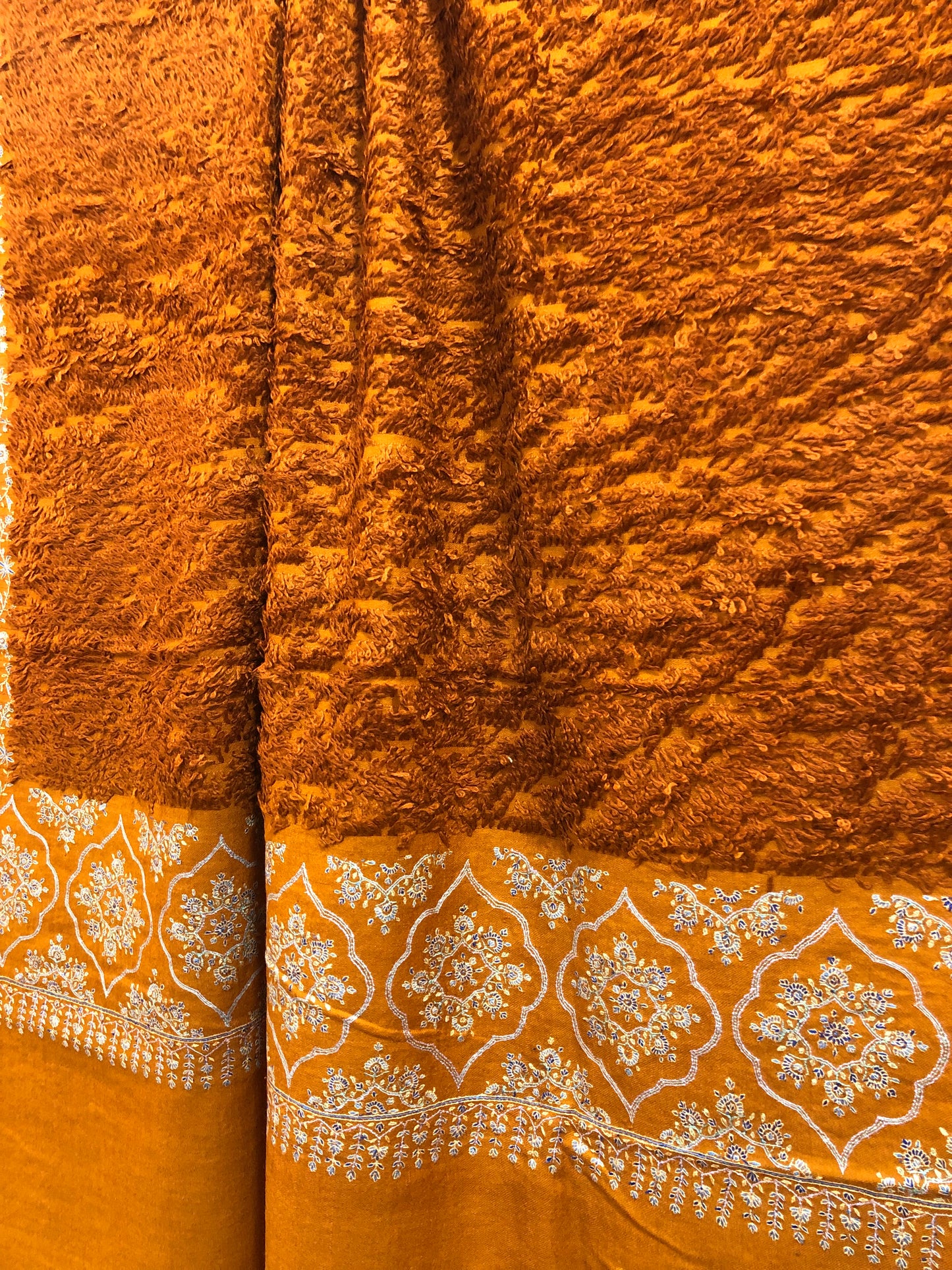 Orange Sozni Pashmina Towel ArtAsiaHandicrafts