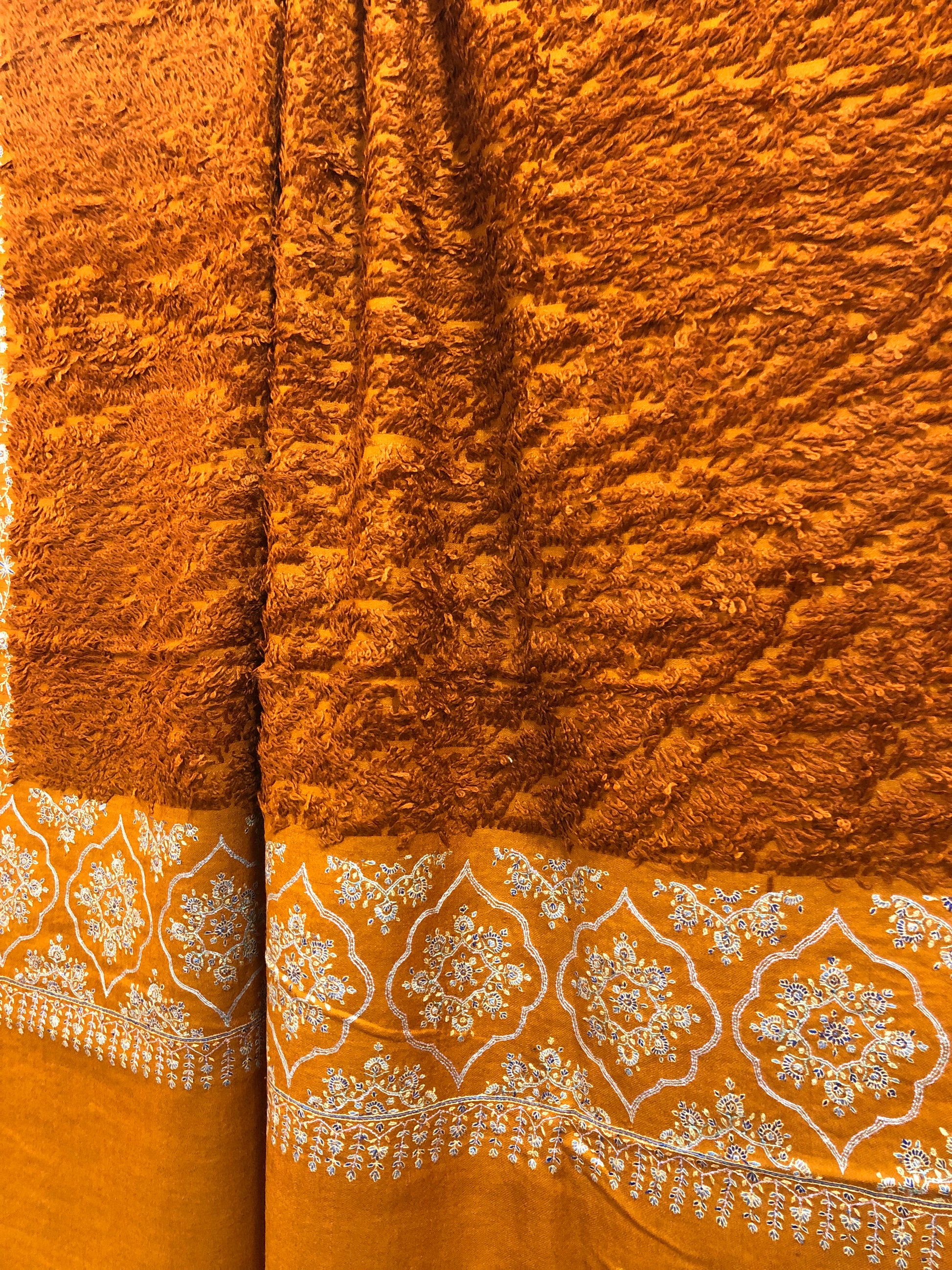 Orange Sozni Pashmina Towel ArtAsiaHandicrafts