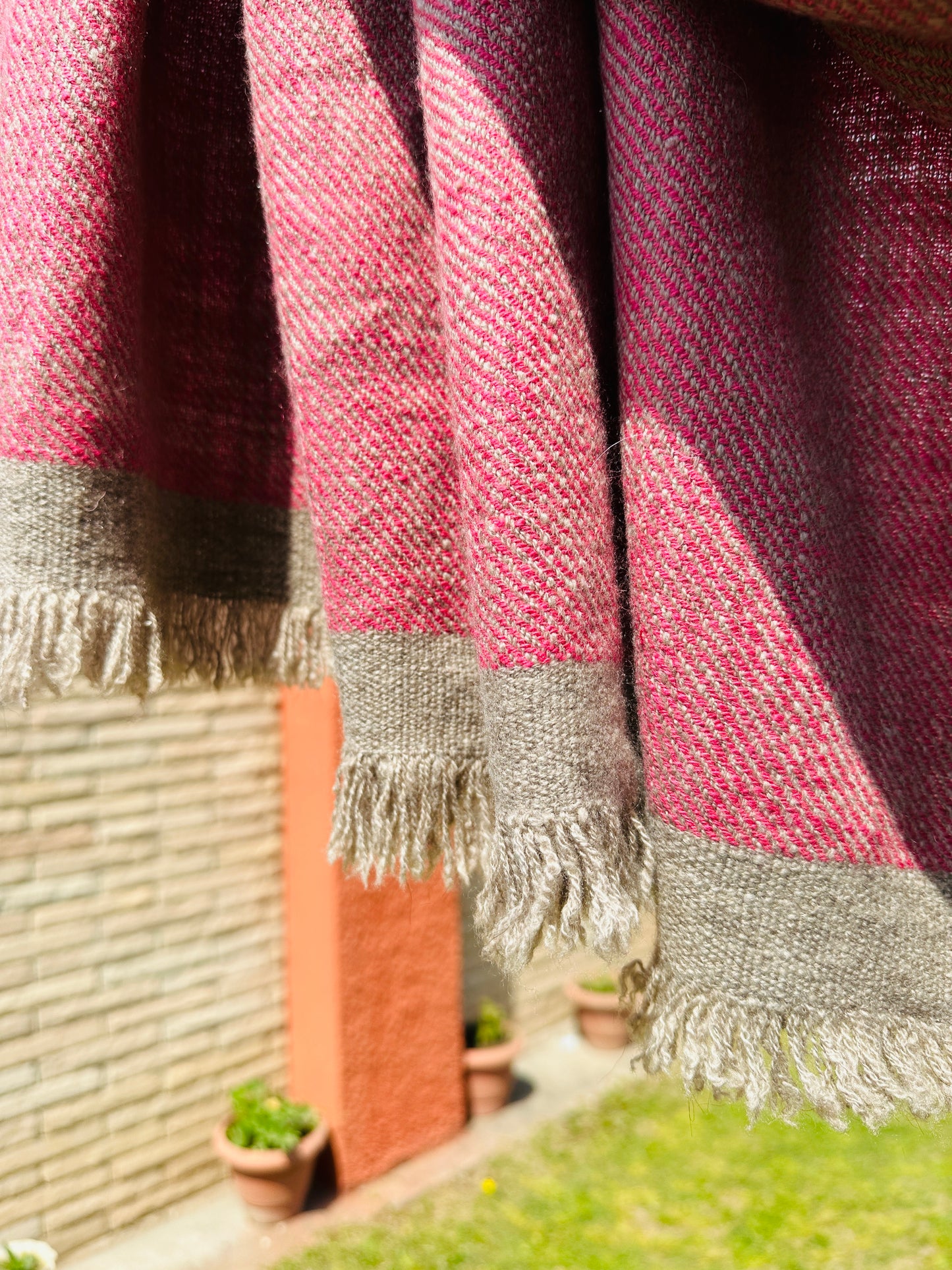 Pink Gi Plain Pashmina Shawl ArtAsiaHandicrafts