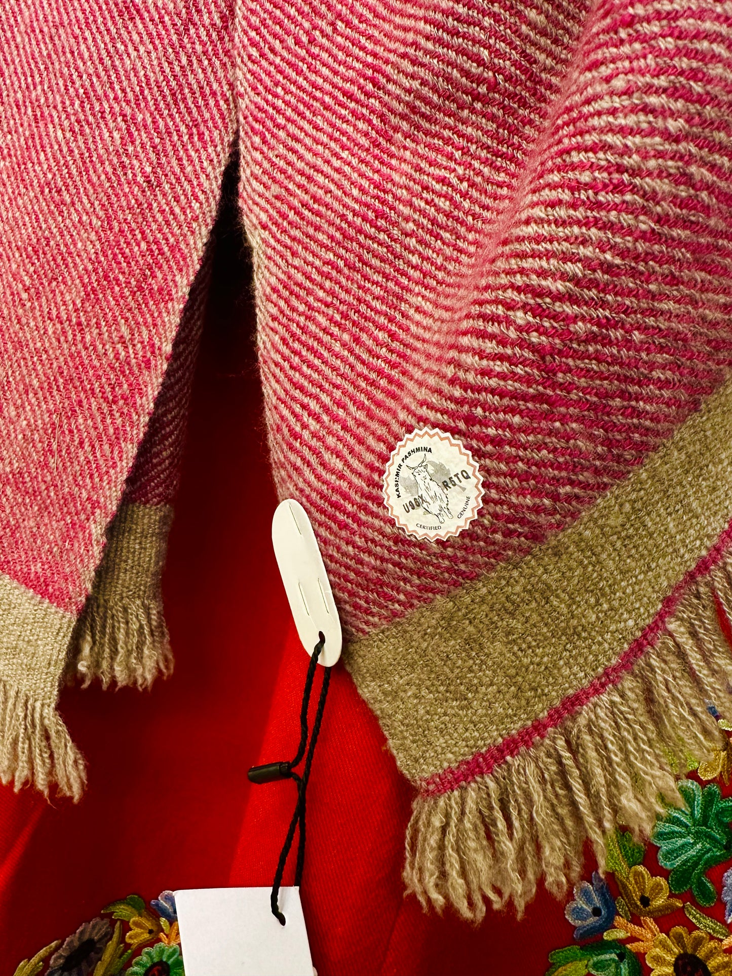 Pink Gi Plain Pashmina Shawl ArtAsiaHandicrafts