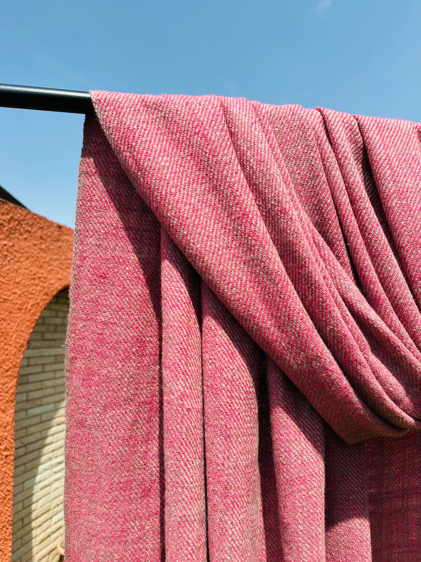 Pink Gi Plain Pashmina Shawl ArtAsiaHandicrafts