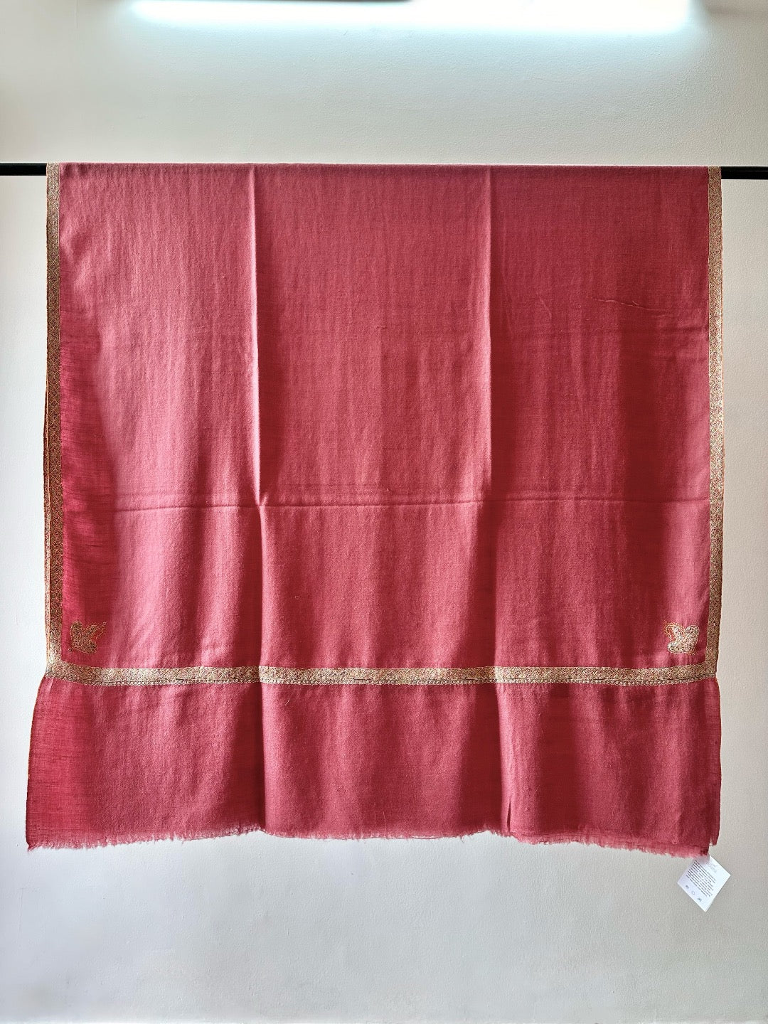 Rose Pink Sozni Pashmina Shawl ArtAsiaHandicrafts