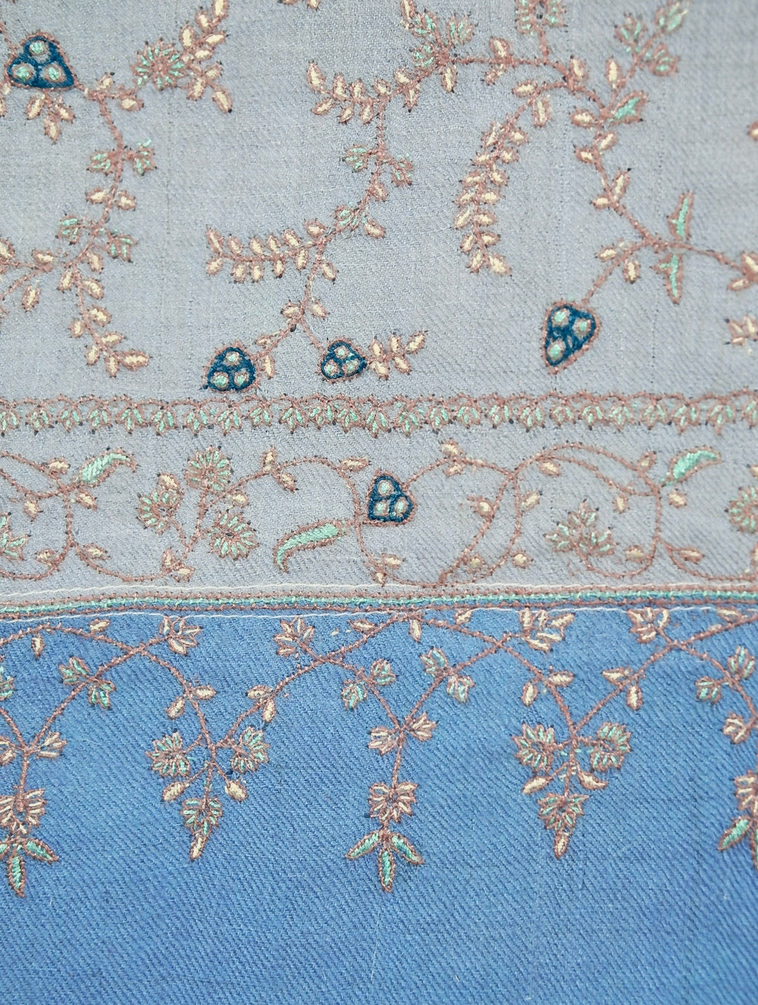 OFFICE WEAR DELICATE SKY BLUE PASHMINA SHAWL