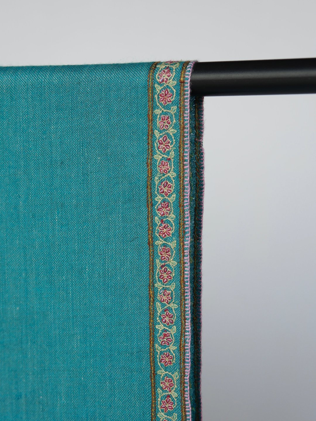 Dark Teal Mughal Shawl
