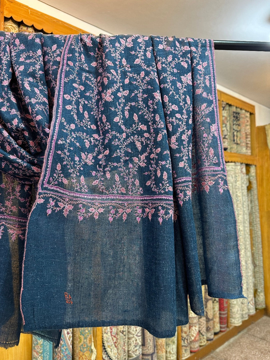 Sapphire Jaal Pashmina Shawl ArtAsiaHandicrafts