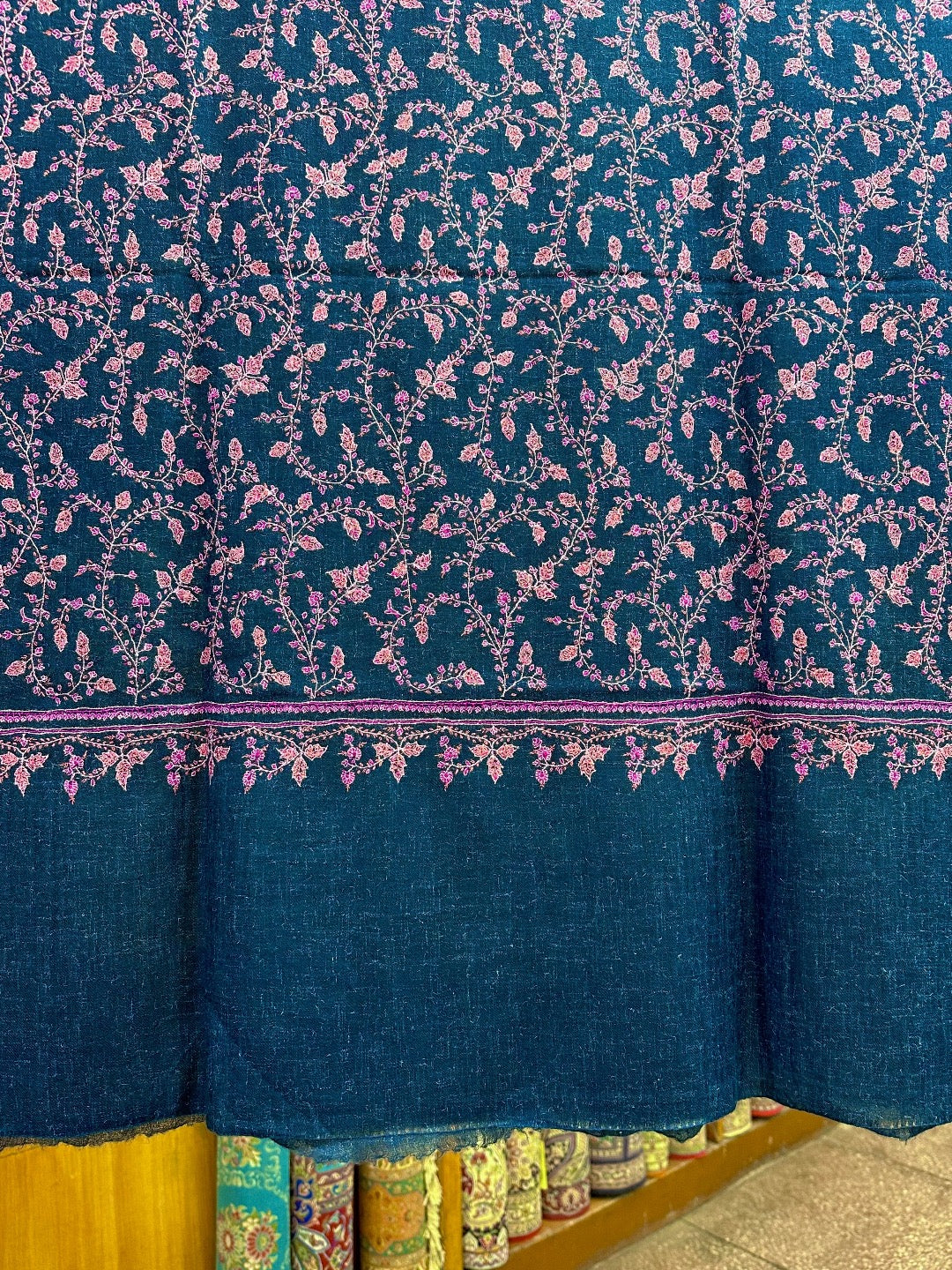 Sapphire Jaal Pashmina Shawl ArtAsiaHandicrafts