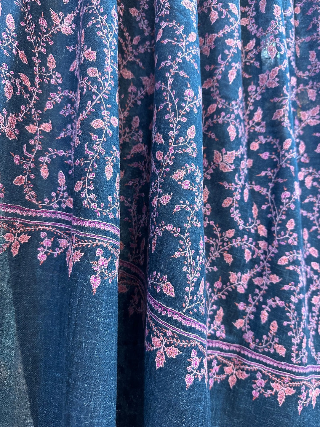 Sapphire Jaal Pashmina Shawl ArtAsiaHandicrafts