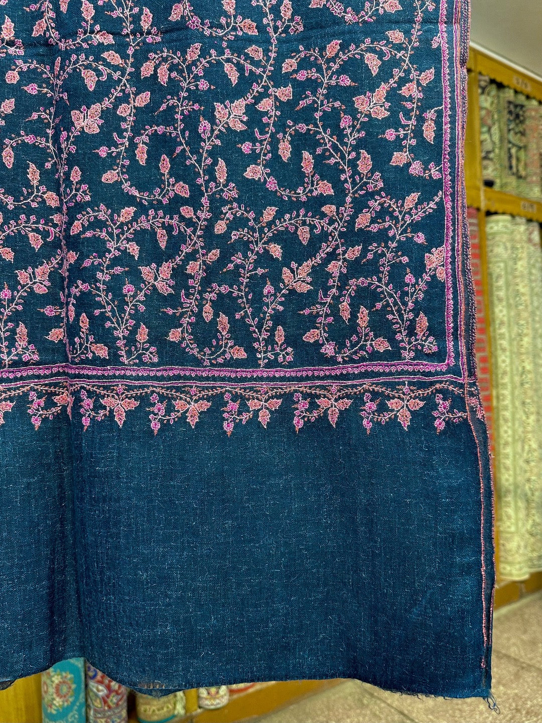 Sapphire Jaal Pashmina Shawl ArtAsiaHandicrafts