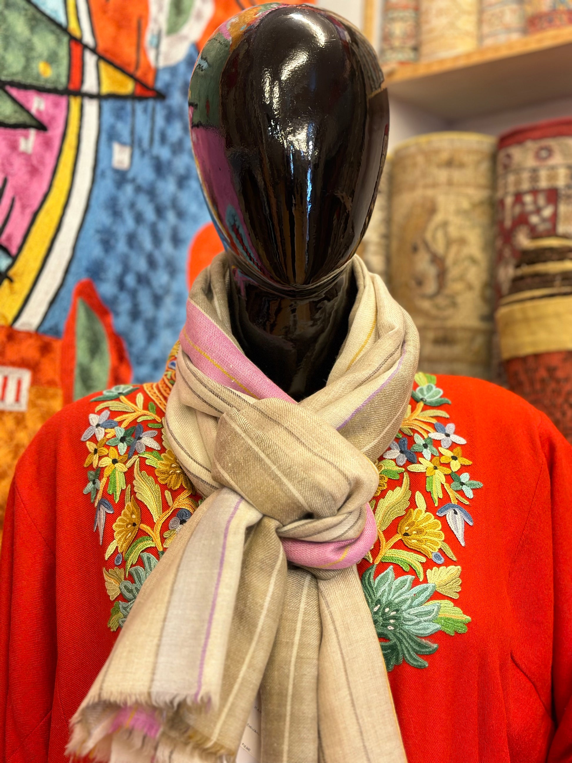 Stripes Pashmina Shawl ArtAsiaHandicrafts