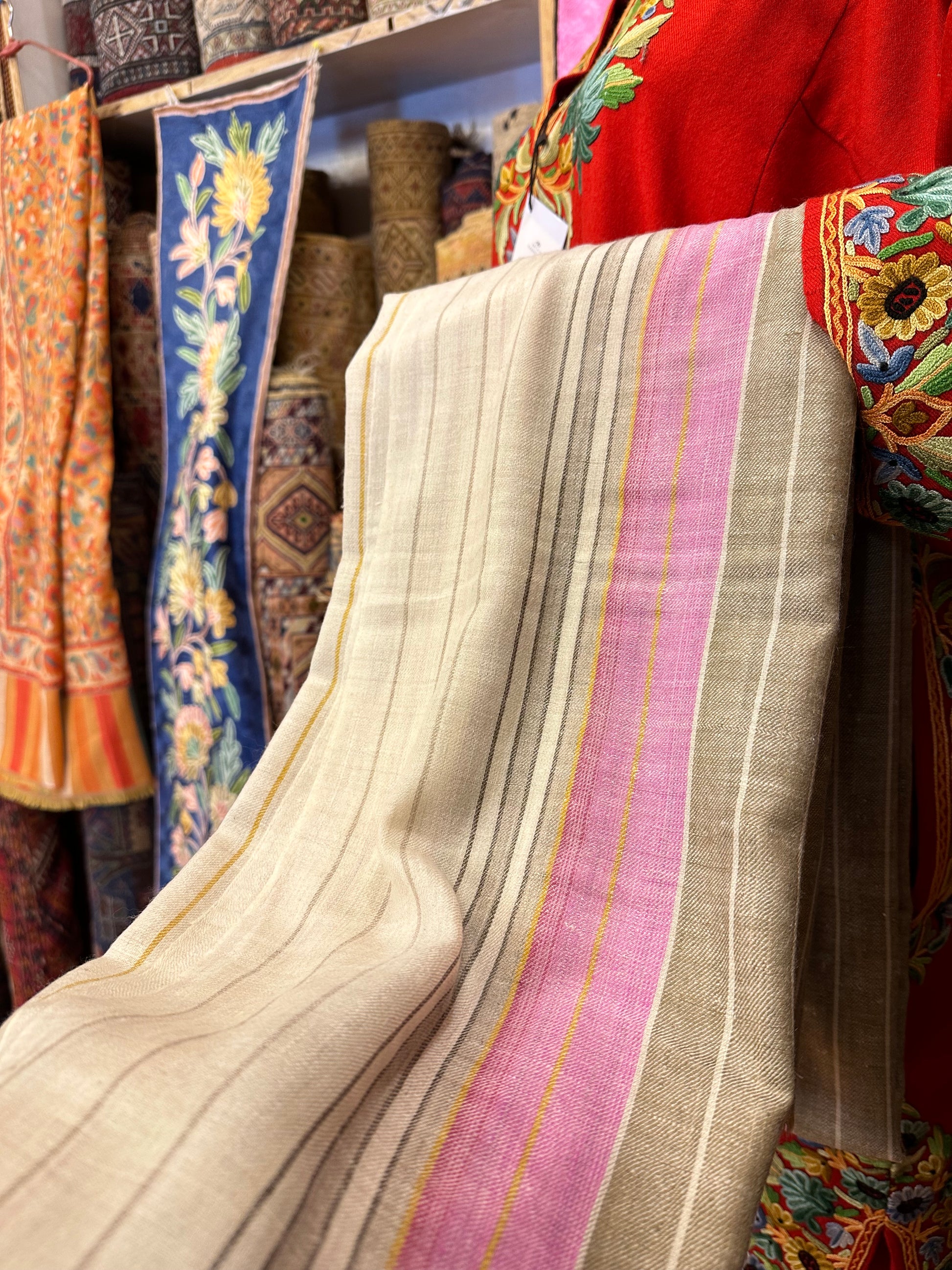 Stripes Pashmina Shawl ArtAsiaHandicrafts