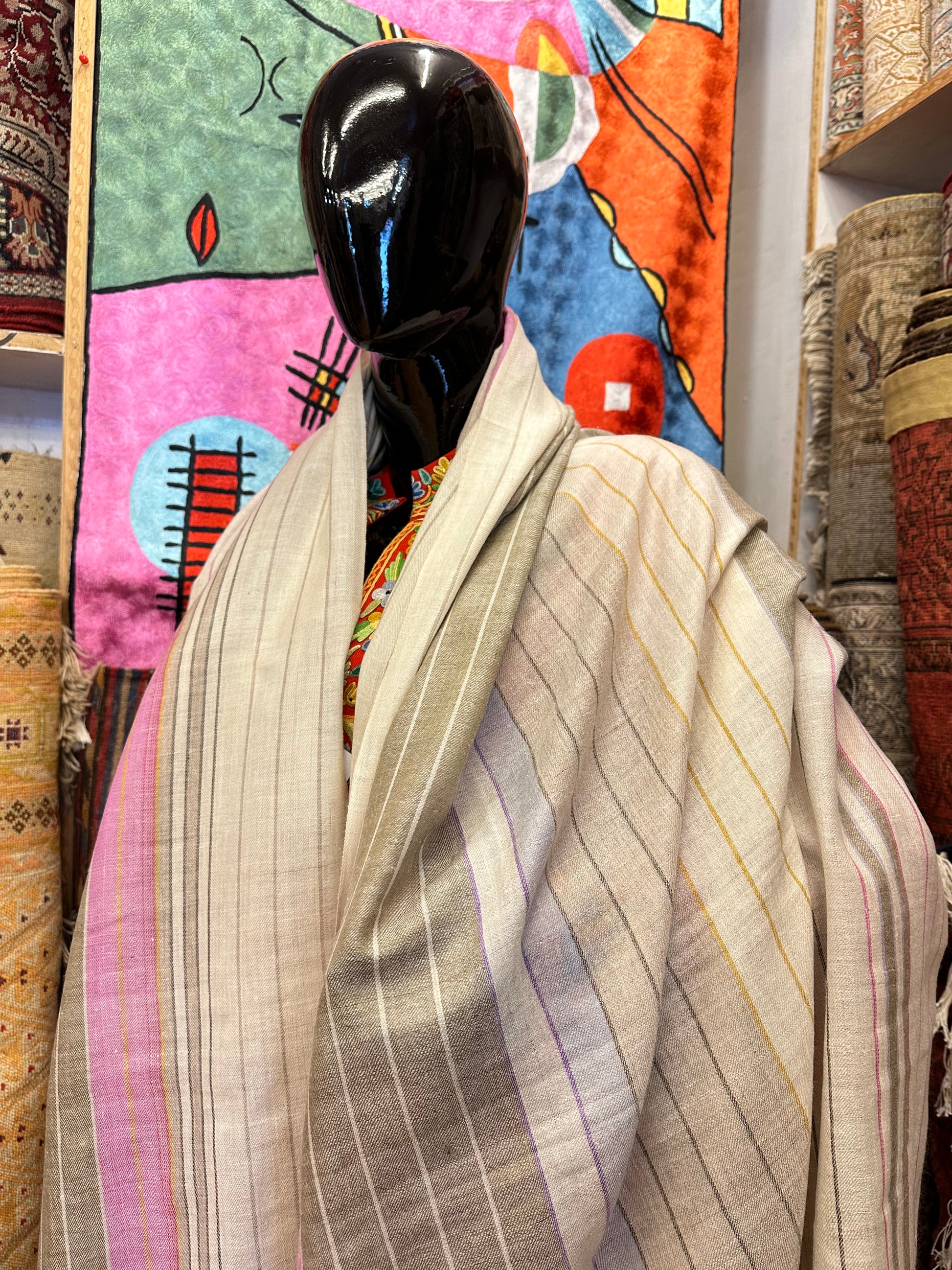Stripes Pashmina Shawl ArtAsiaHandicrafts