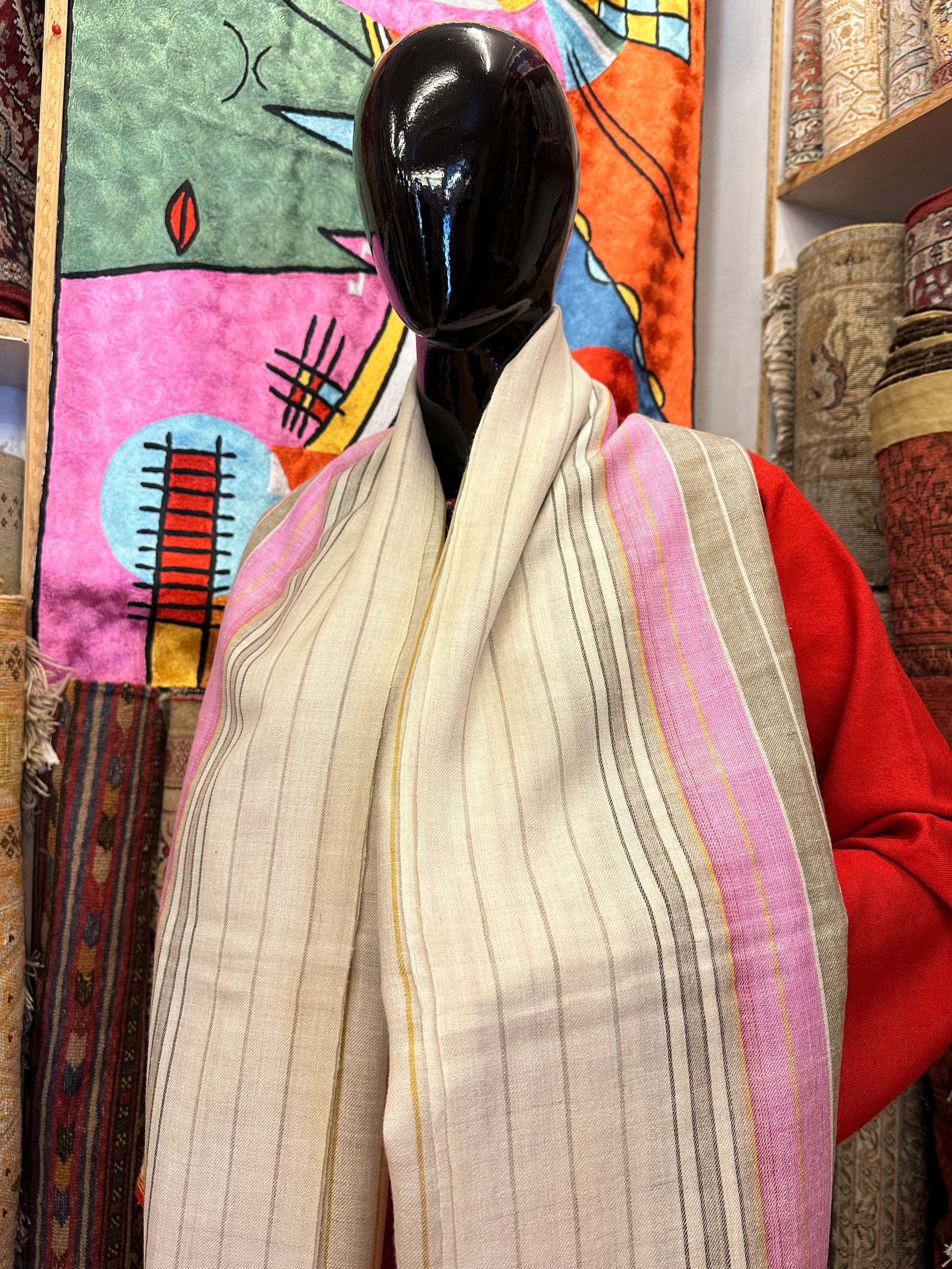 Stripes Pashmina Shawl ArtAsiaHandicrafts
