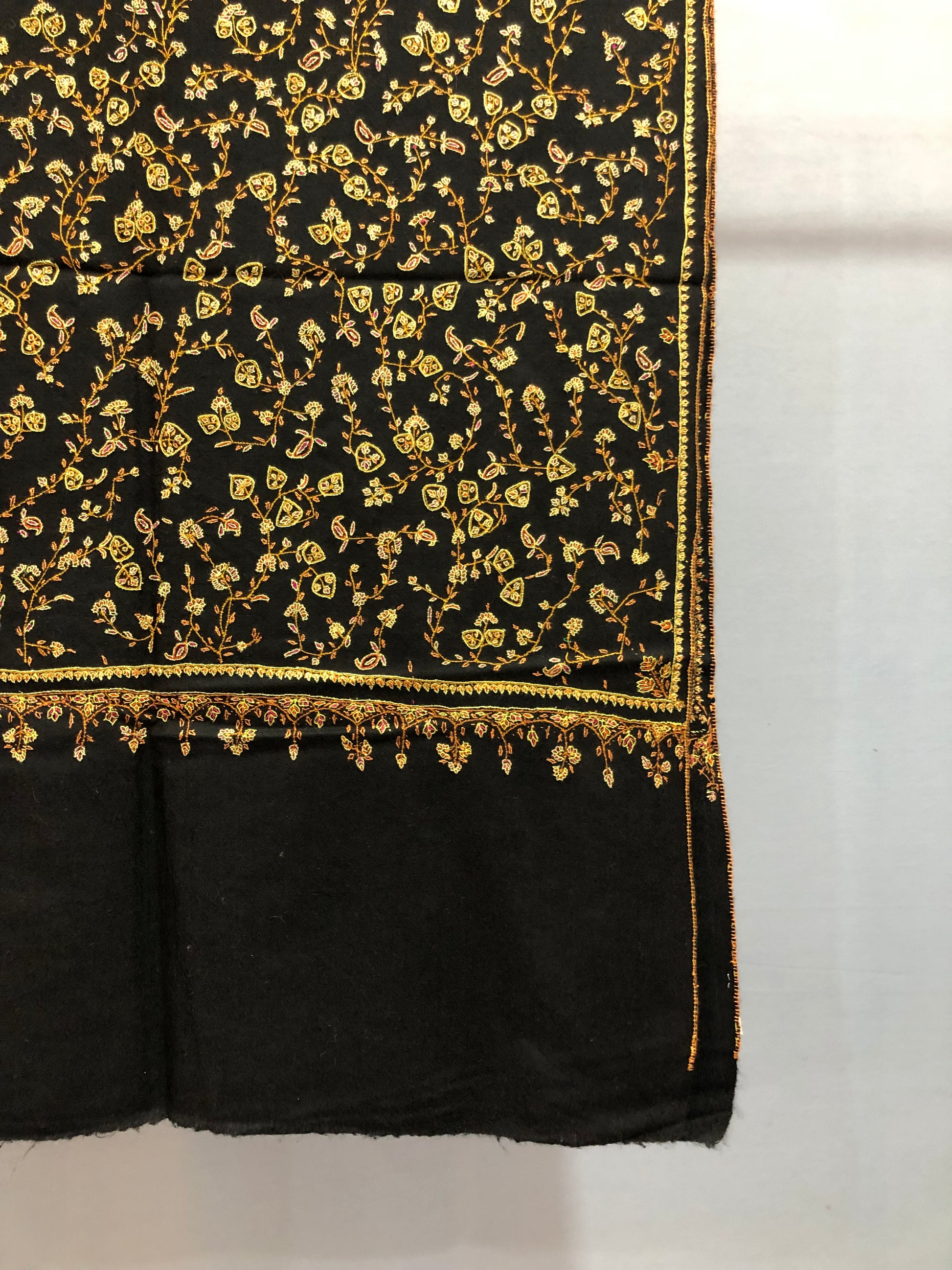 Black Jaal Pashmina Shawl ArtAsiaHandicrafts